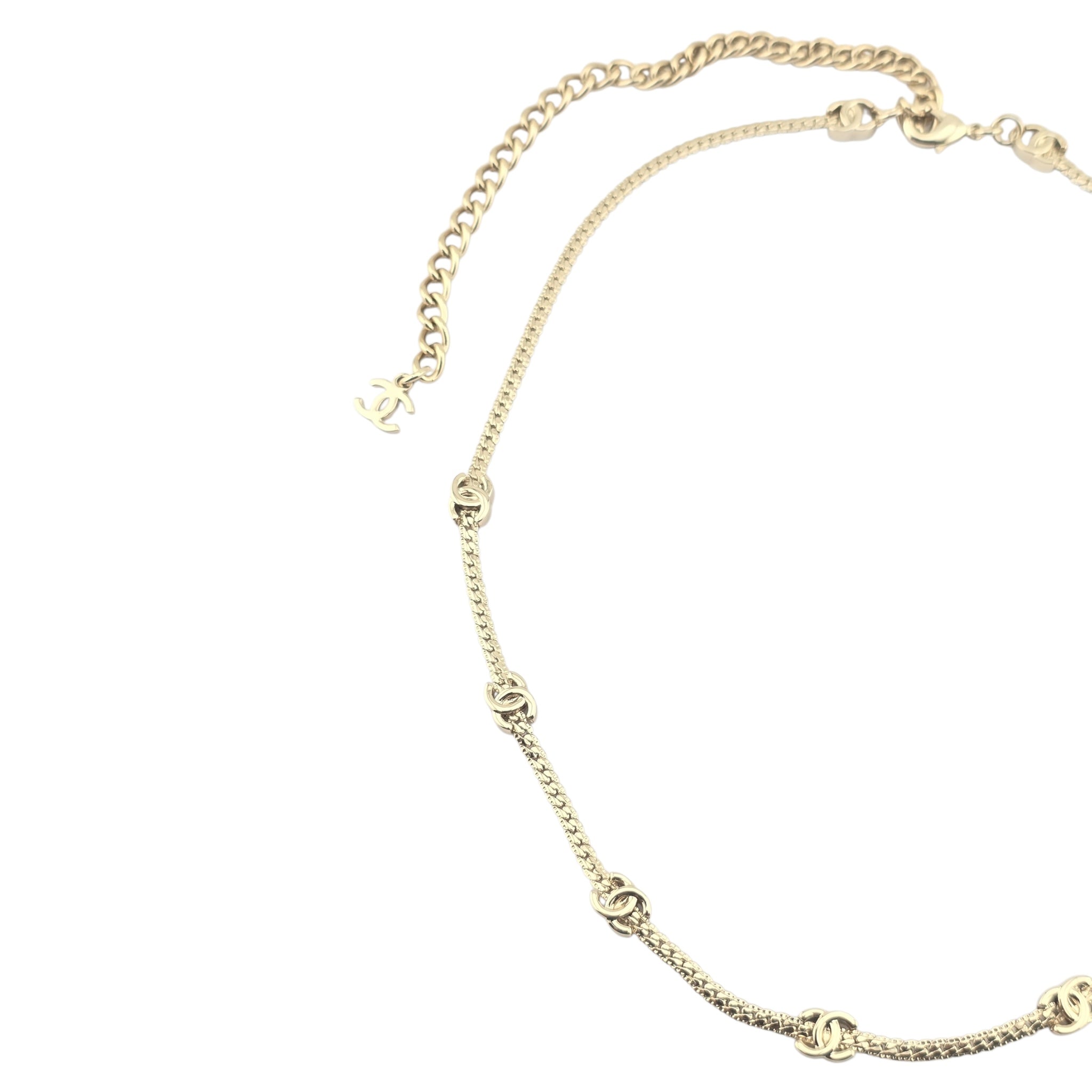 Chanel CC Thin Necklace Gold 2024 CHANEL