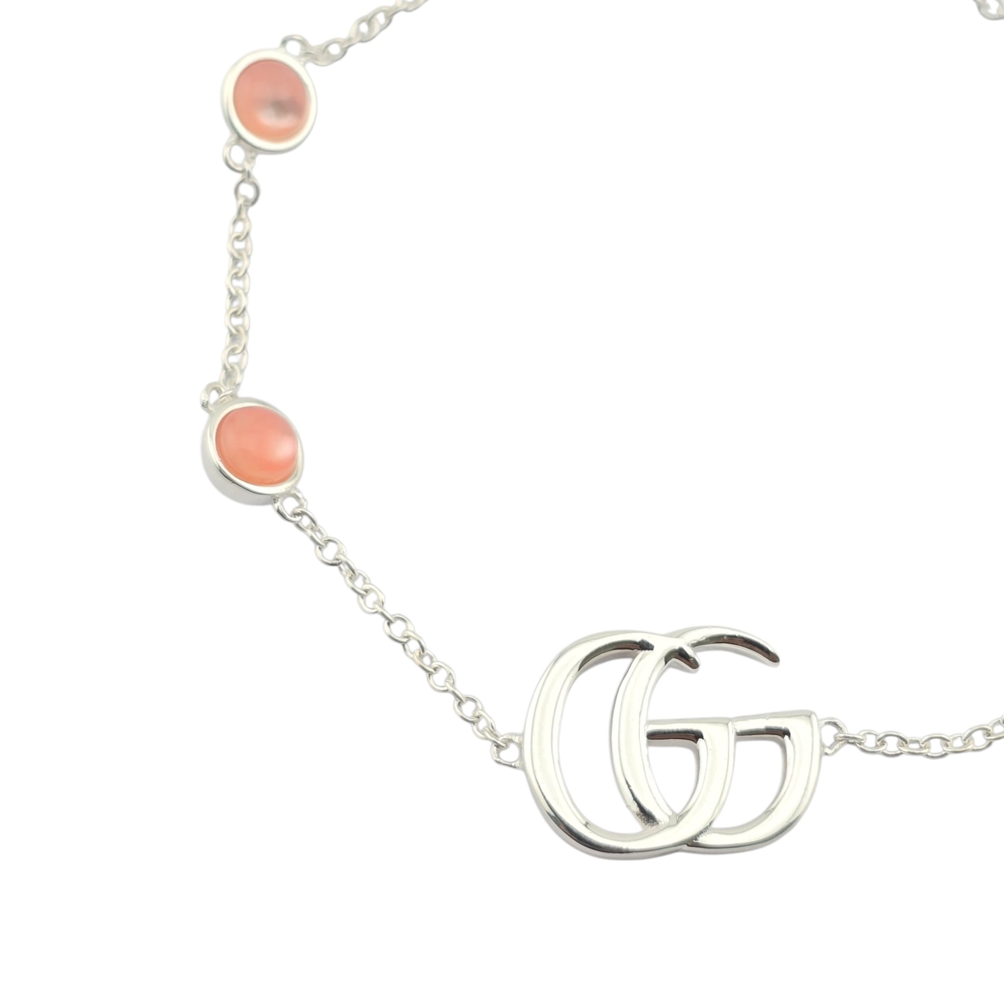 GUCCI GG Marmont Sterling Silver Pink Mother of Pearl Bracelet GUCCI