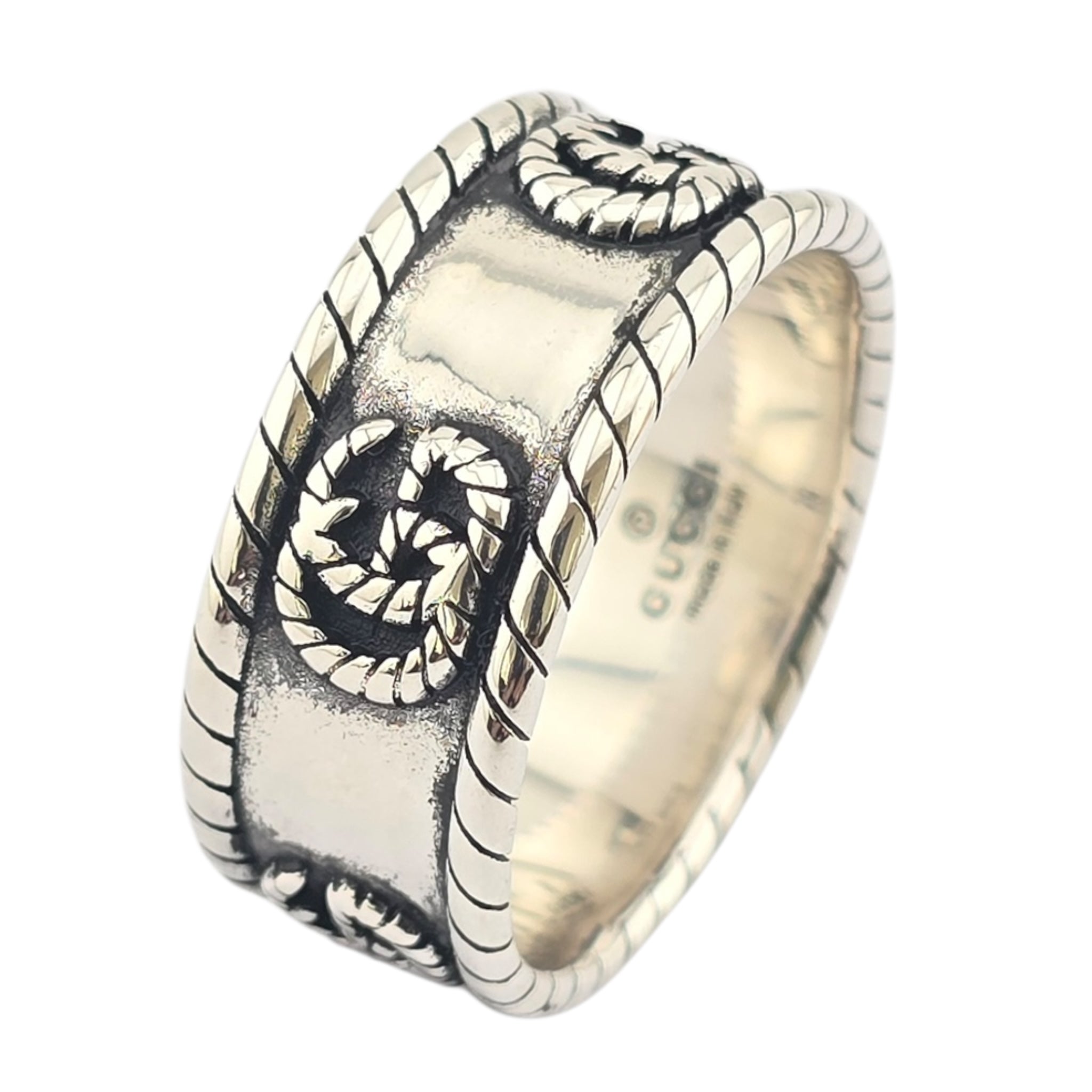 GUCCI GG Marmont Double G Sterling Silver Ring GUCCI