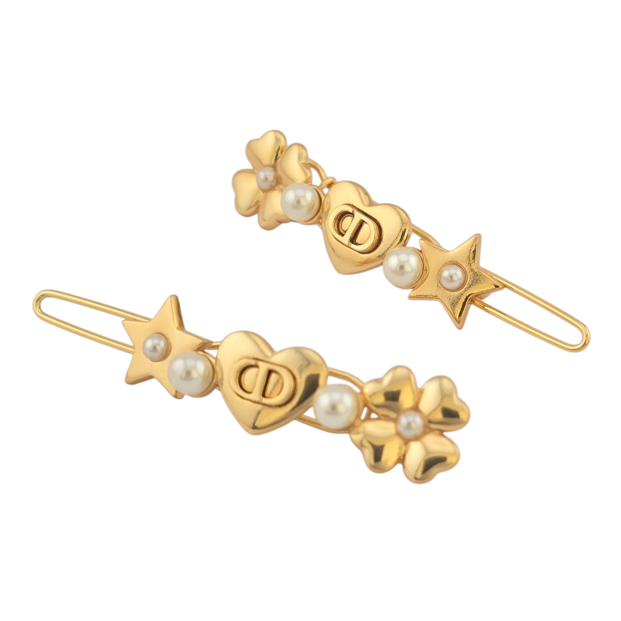 Christian Dior CD Lucky Dior Hair Barrettes DIOR