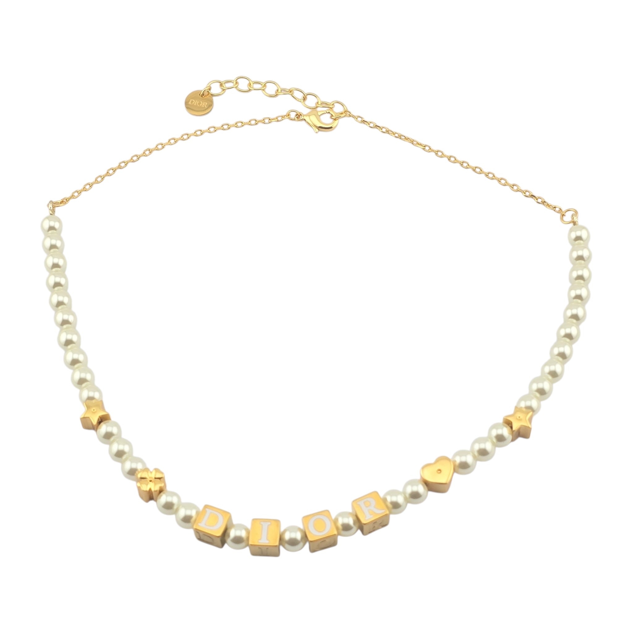 Christian Dior D-Dice Faux Pearl Necklace DIOR