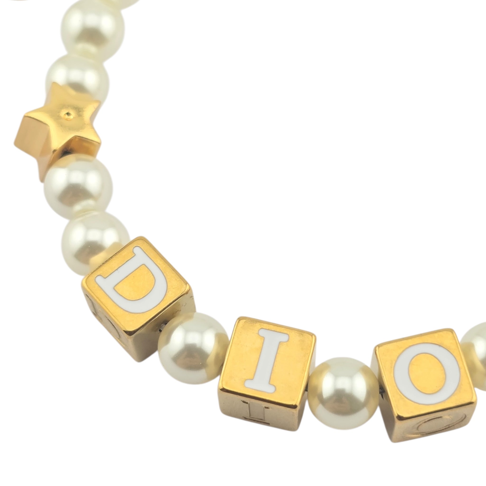 Christian Dior D-Dice Faux Pearl Bracelet DIOR