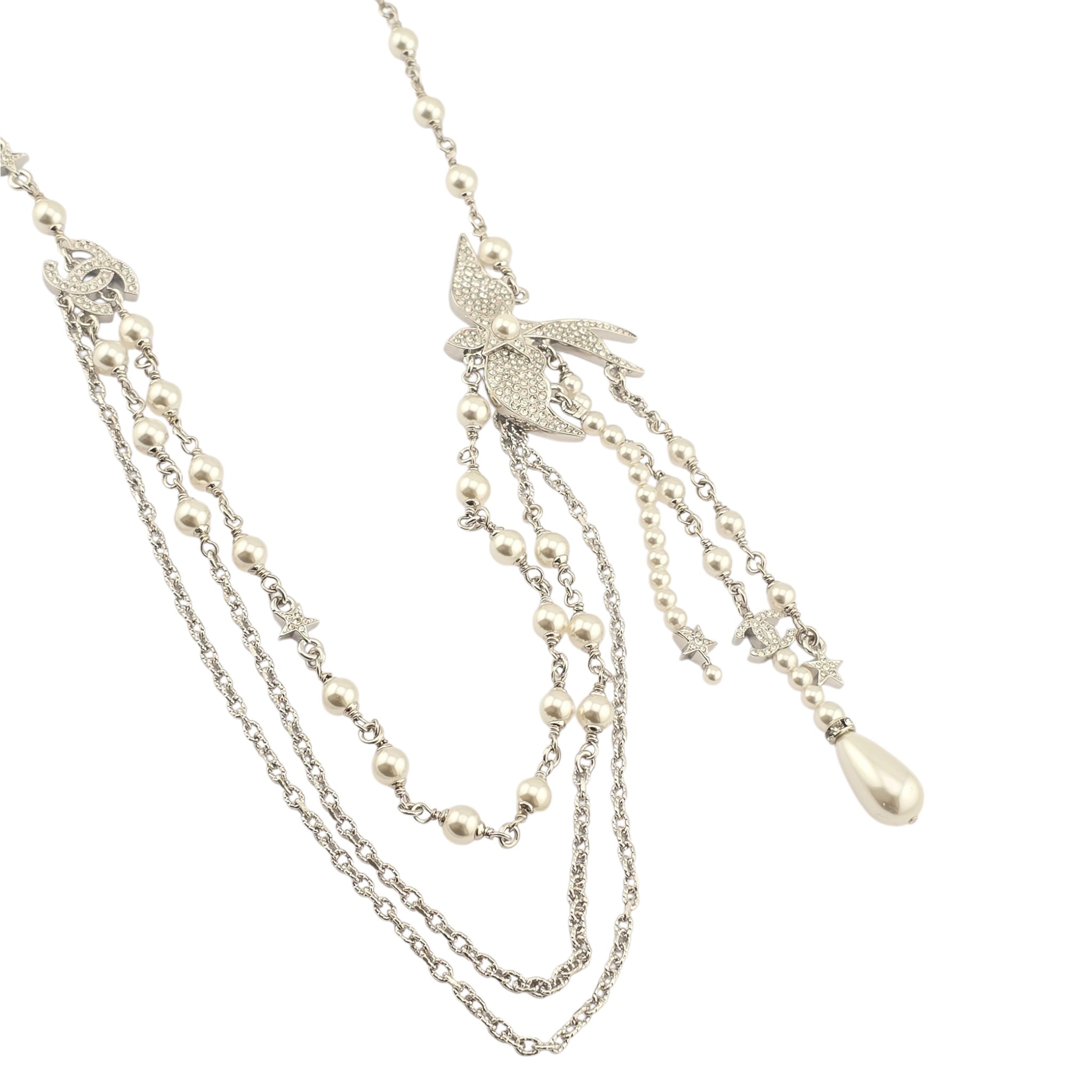 Chanel CC Silver Bird Long Belt / Necklace SS25 CHANEL