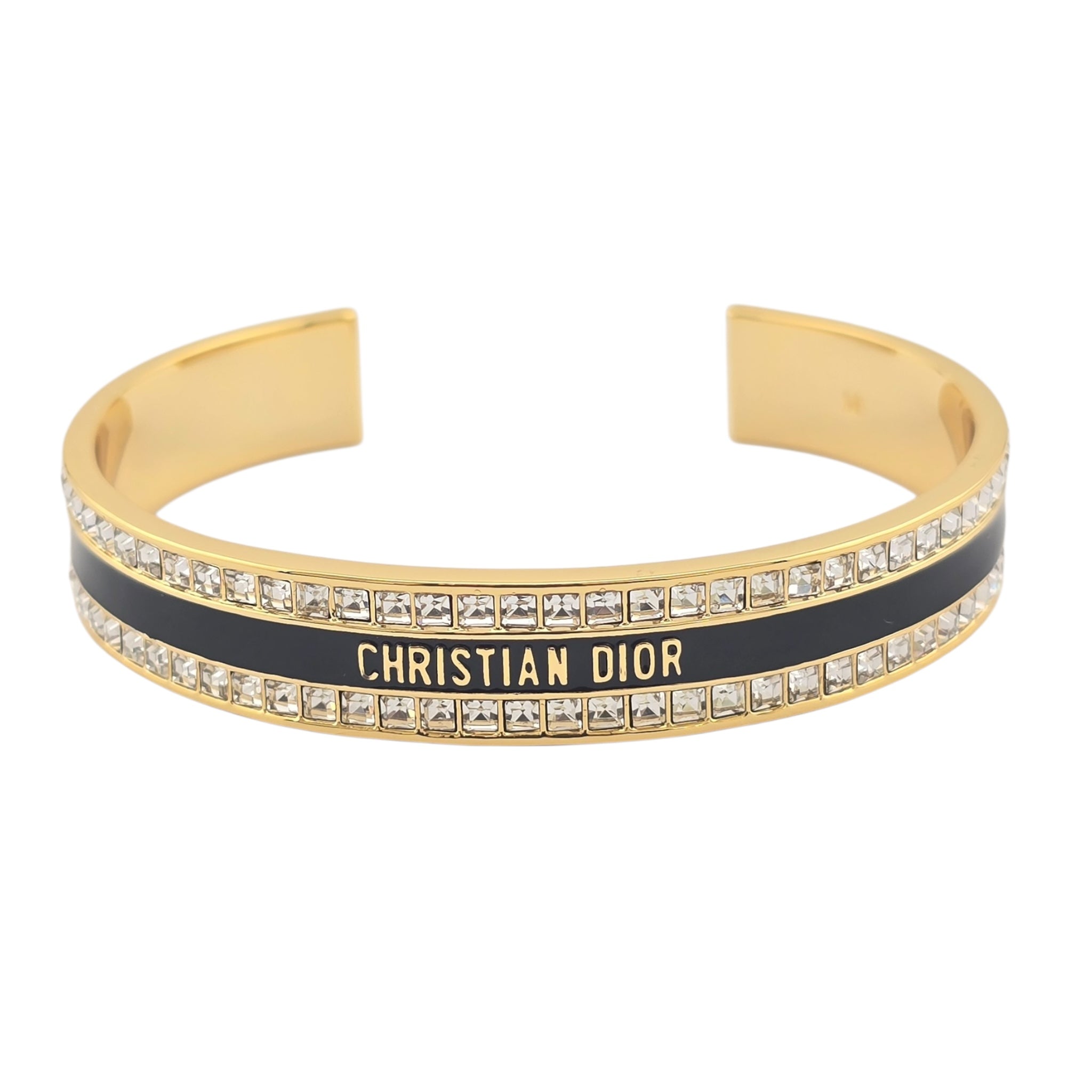 Christian Dior Night Code Bangle Black Enamel Bracelet DIOR