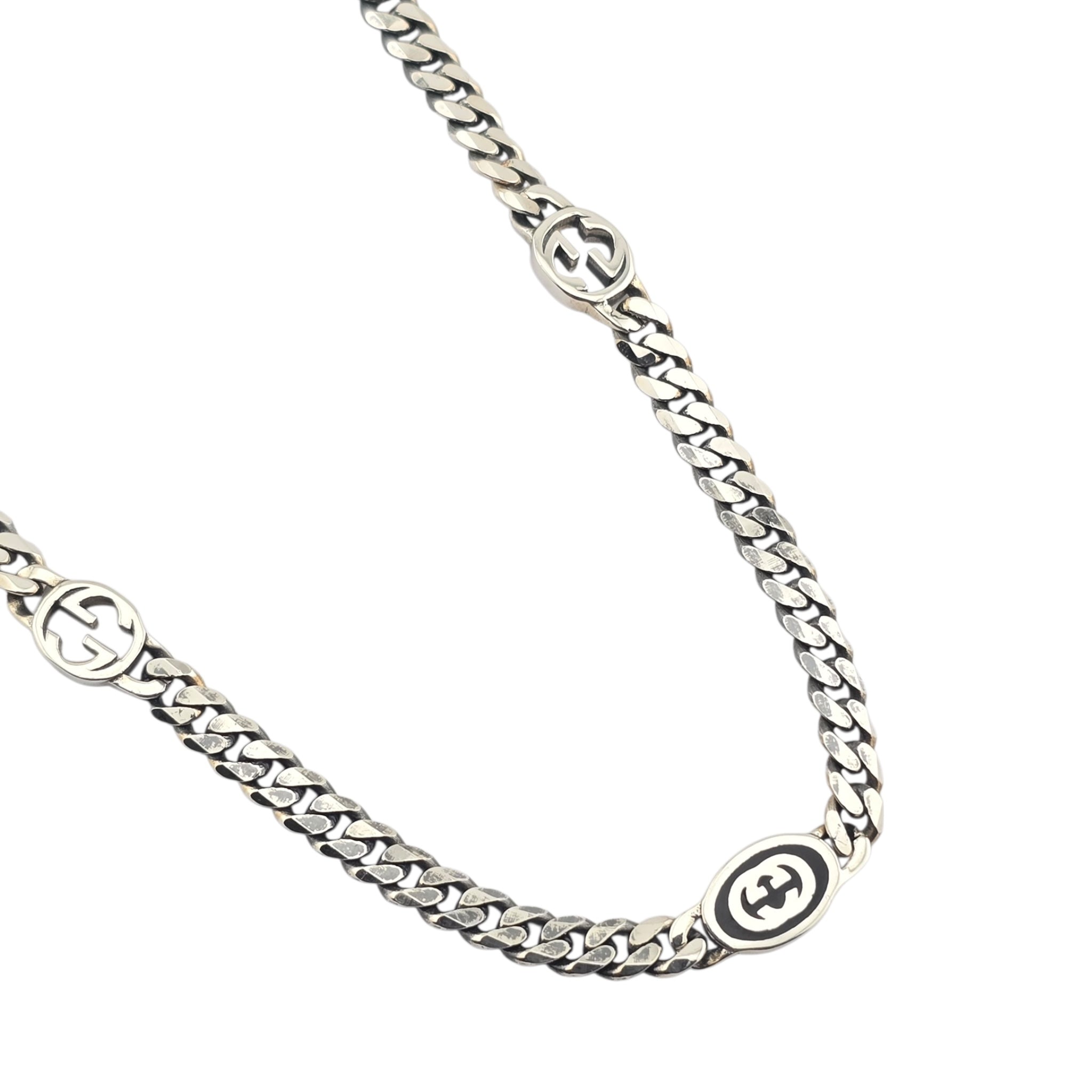 GUCCI GG Interlocking Silver Necklace GUCCI