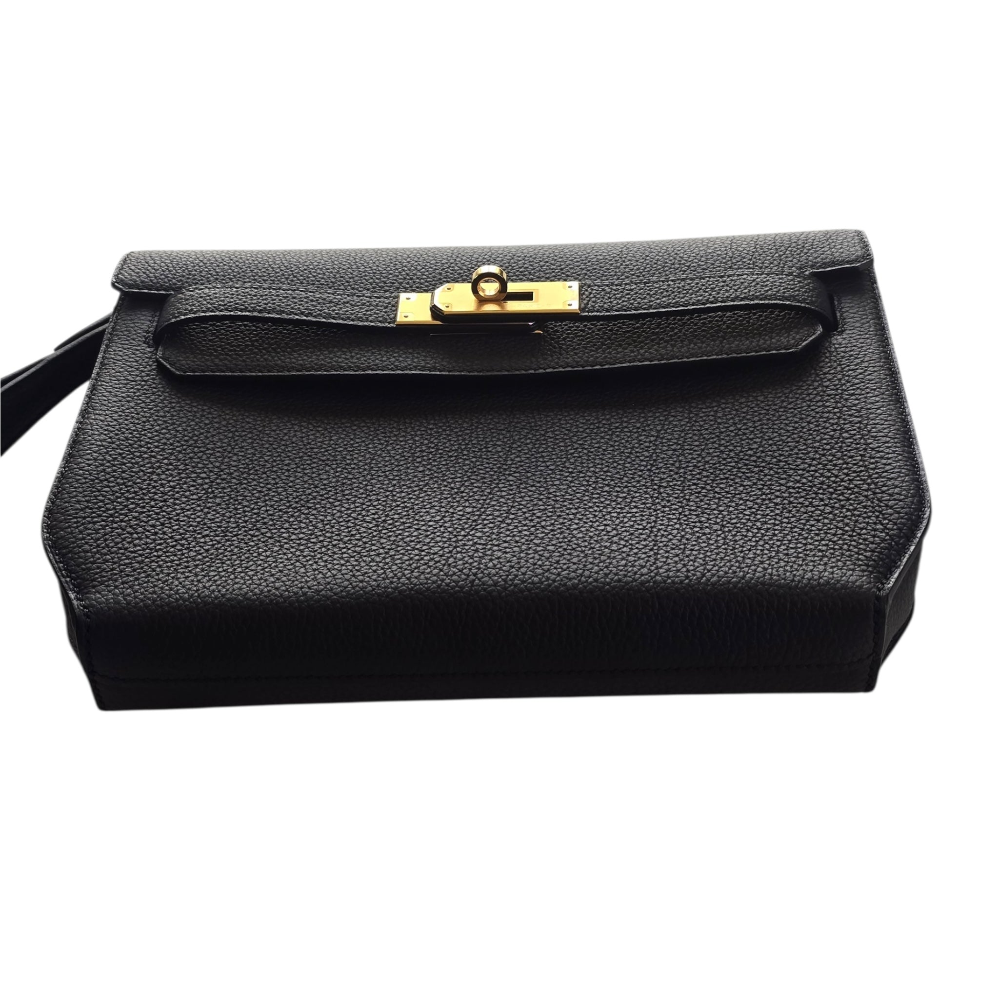 Hermes Kelly Depeches 25 Noir Togo GHW HERMES