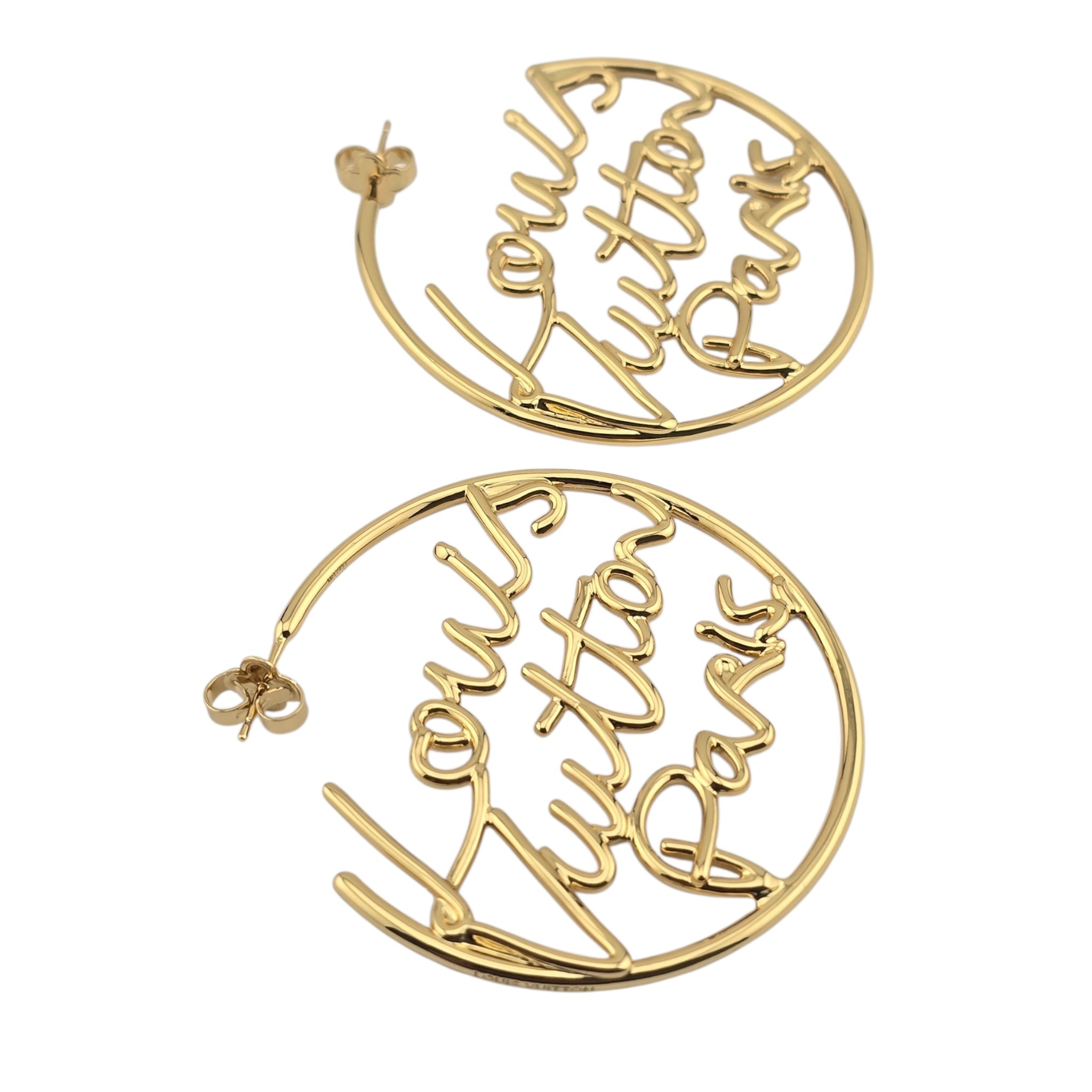 Louis Vuitton LV Script Earrings LOUIS VUITTON