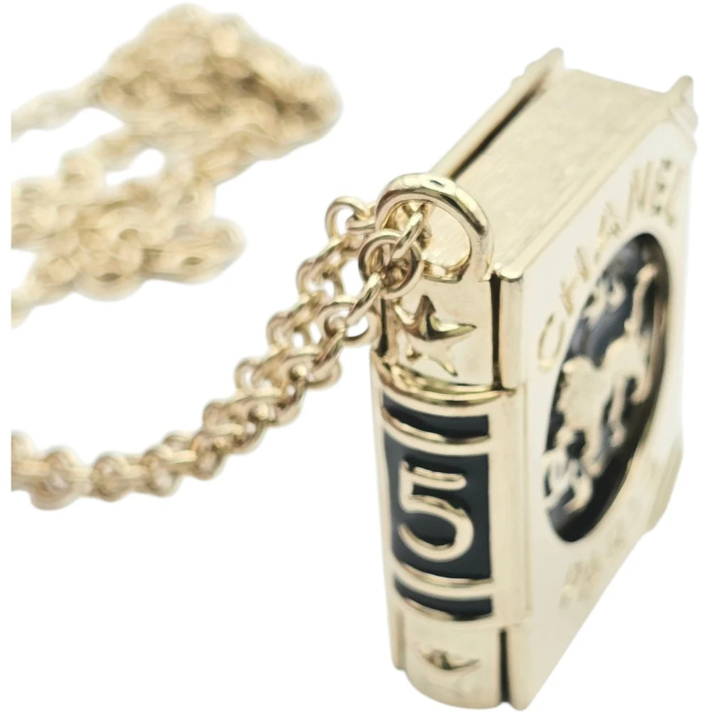 Chanel Enamel Lion Book Locket Pendant Necklace Cruise 2022 CHANEL