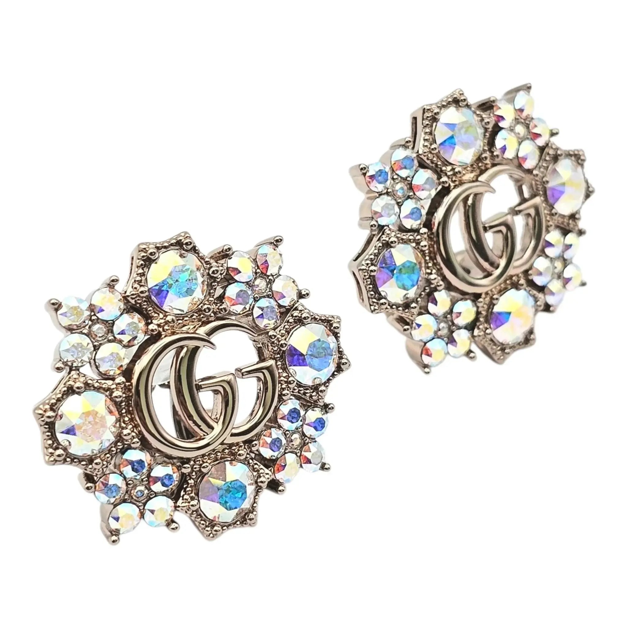 GUCCI GG Crystal Flower Earrings 2023 GUCCI