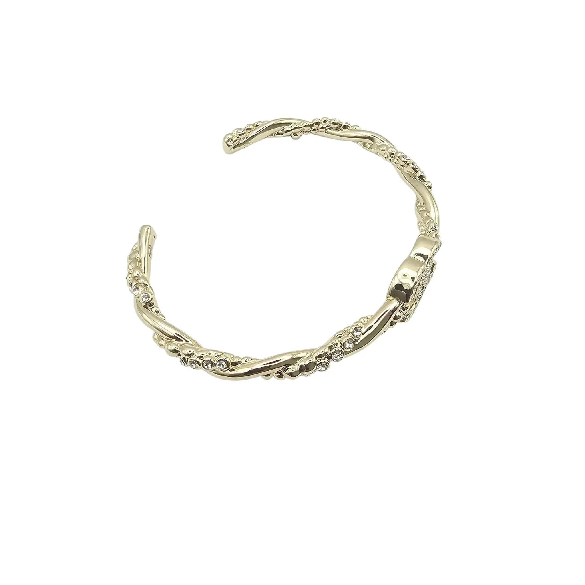 Chanel CC Gold Crystal Bangle 2023 CHANEL