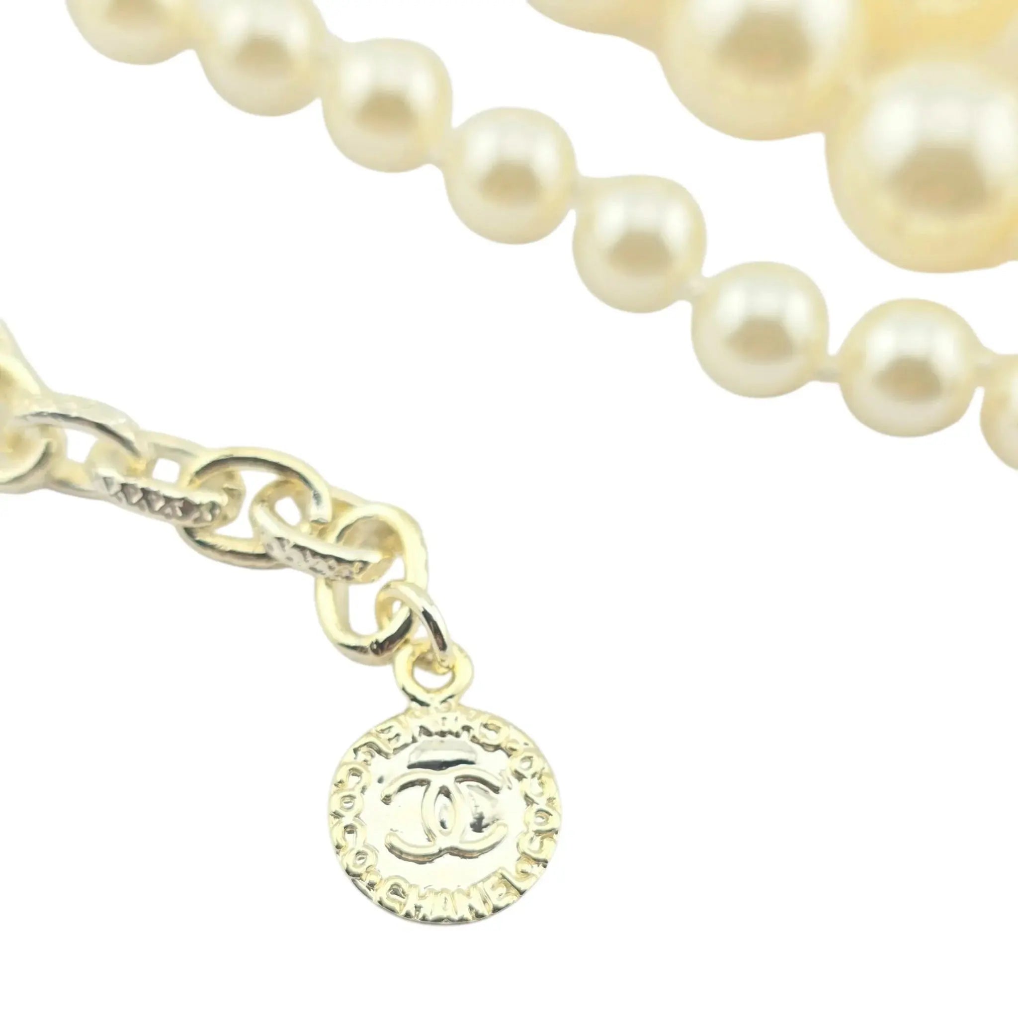 Chanel CC Long Faux Pearl 100th Anniversary Necklace 2017 CHANEL