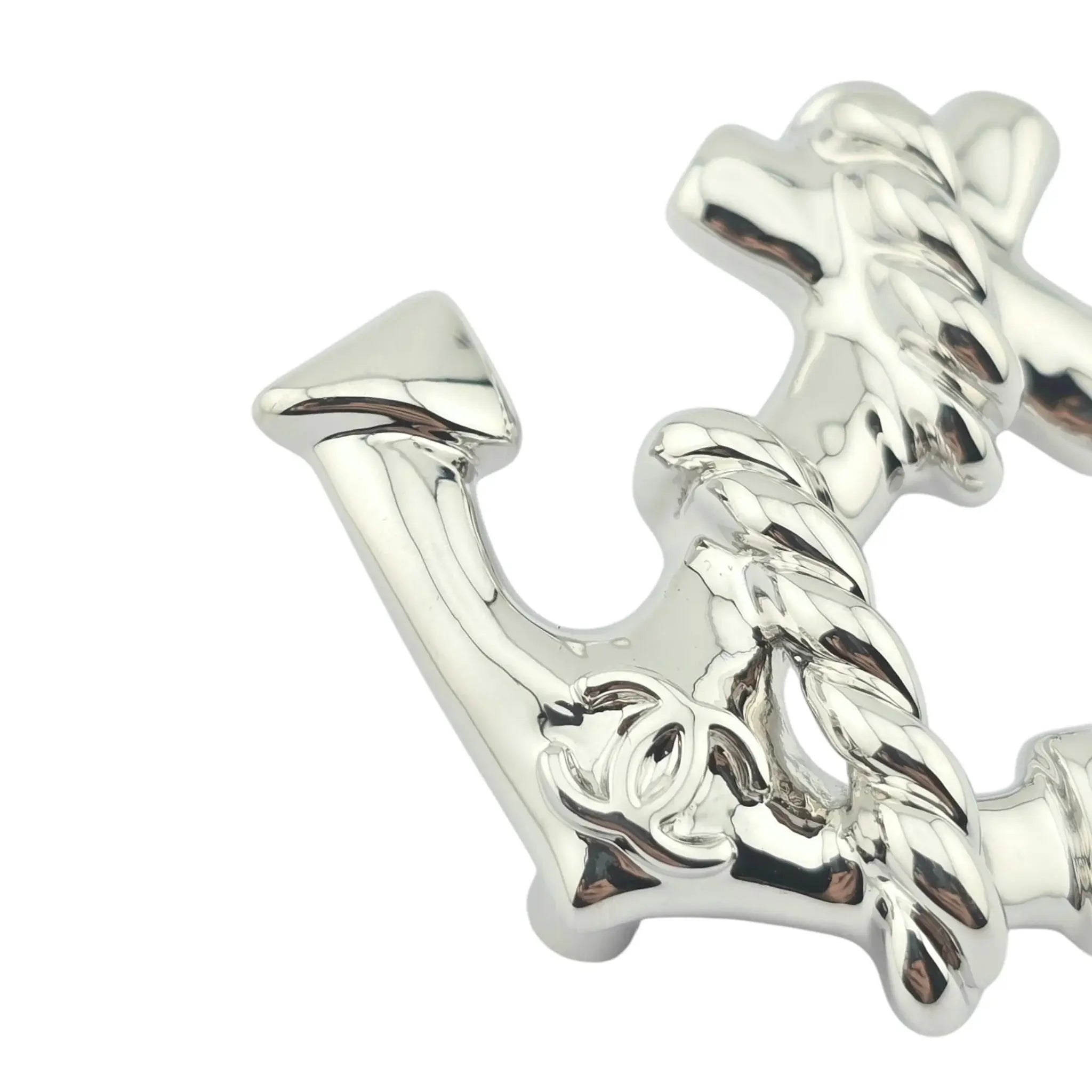 Chanel CC Silver Anchor Brooch 2025 CHANEL