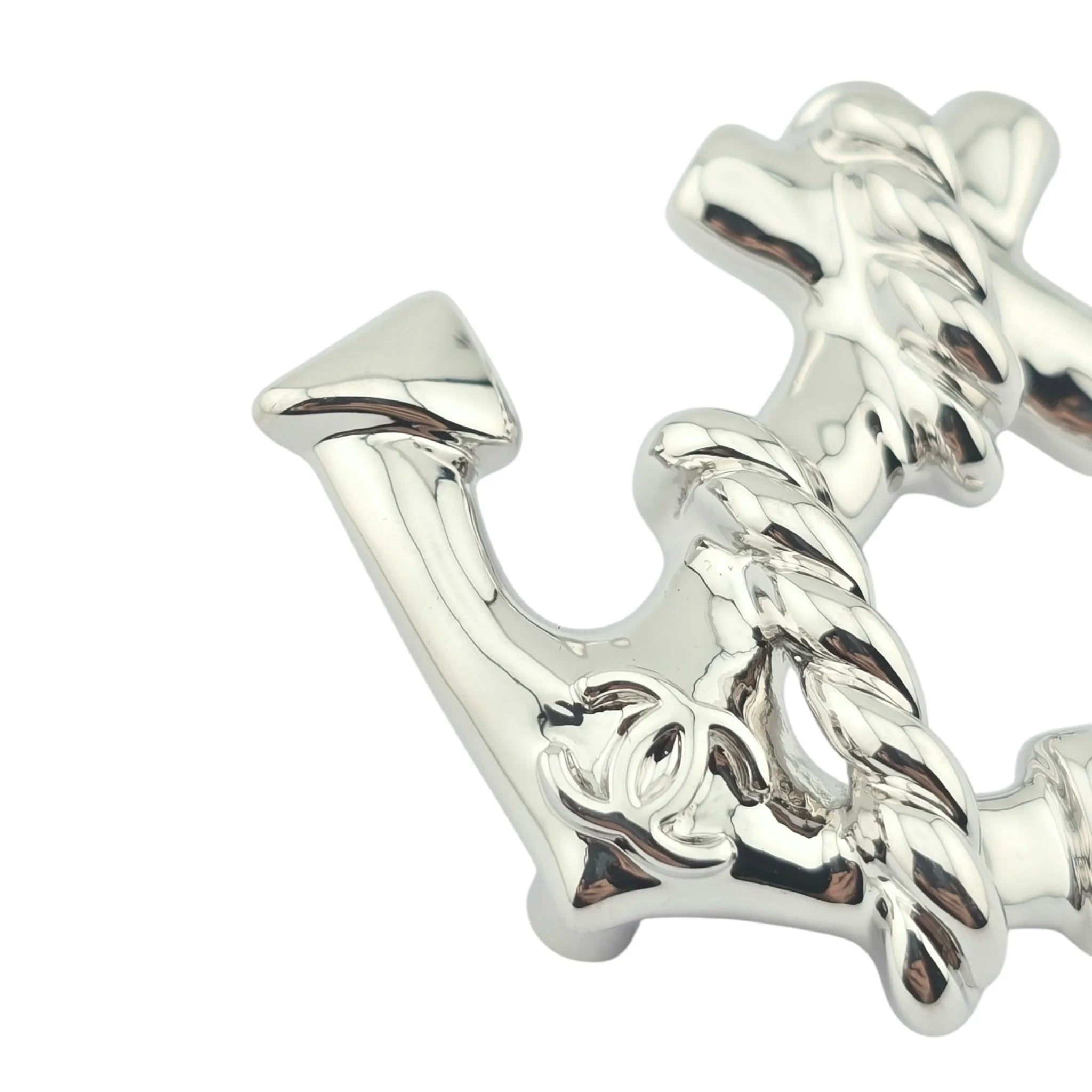 Chanel CC Silver Anchor Brooch 2025 CHANEL