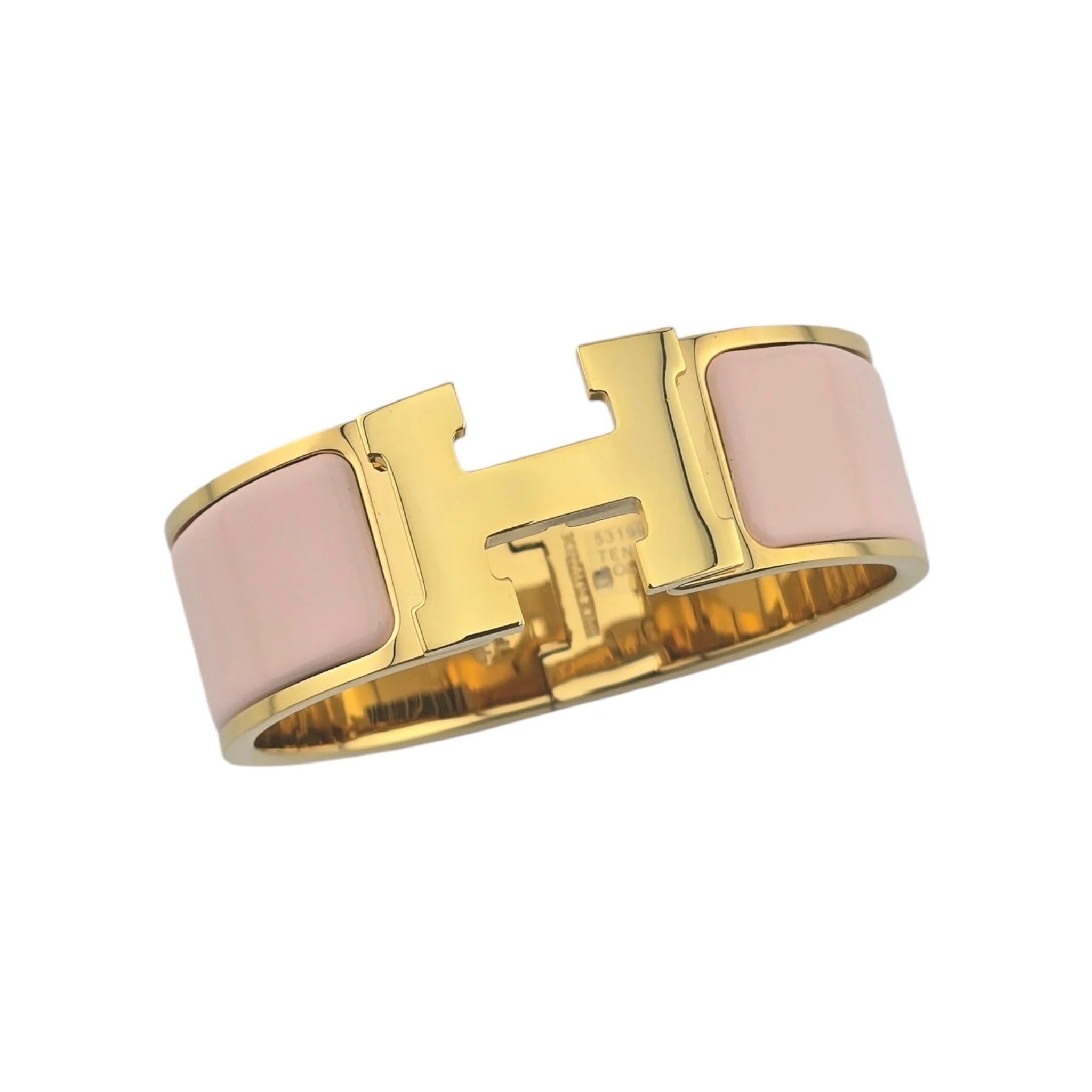 Hermès Clic Clac H Bracelet (Pink) Rose Candeur Gold GM HERMES