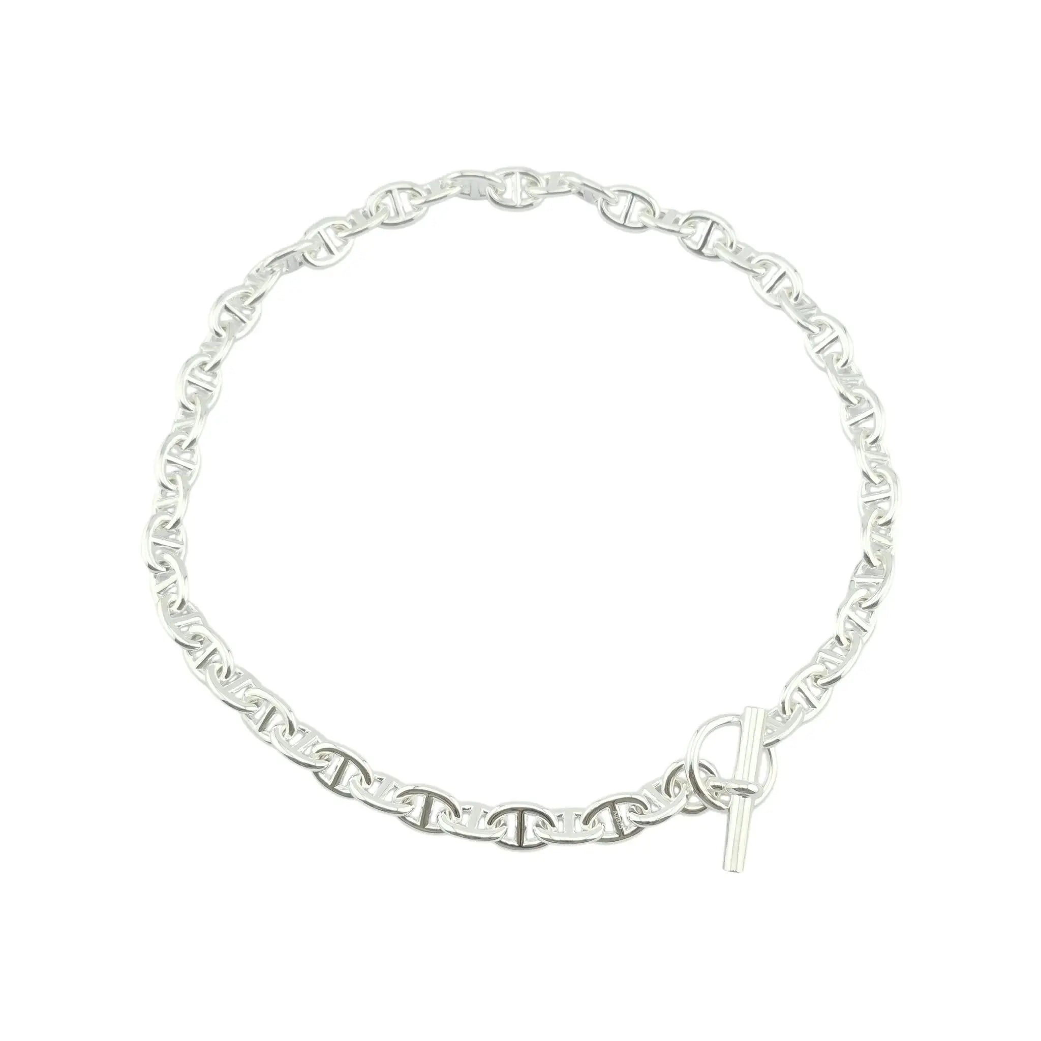 Hermes Chaine d'Ancre Necklace Silver Small Model HERMES