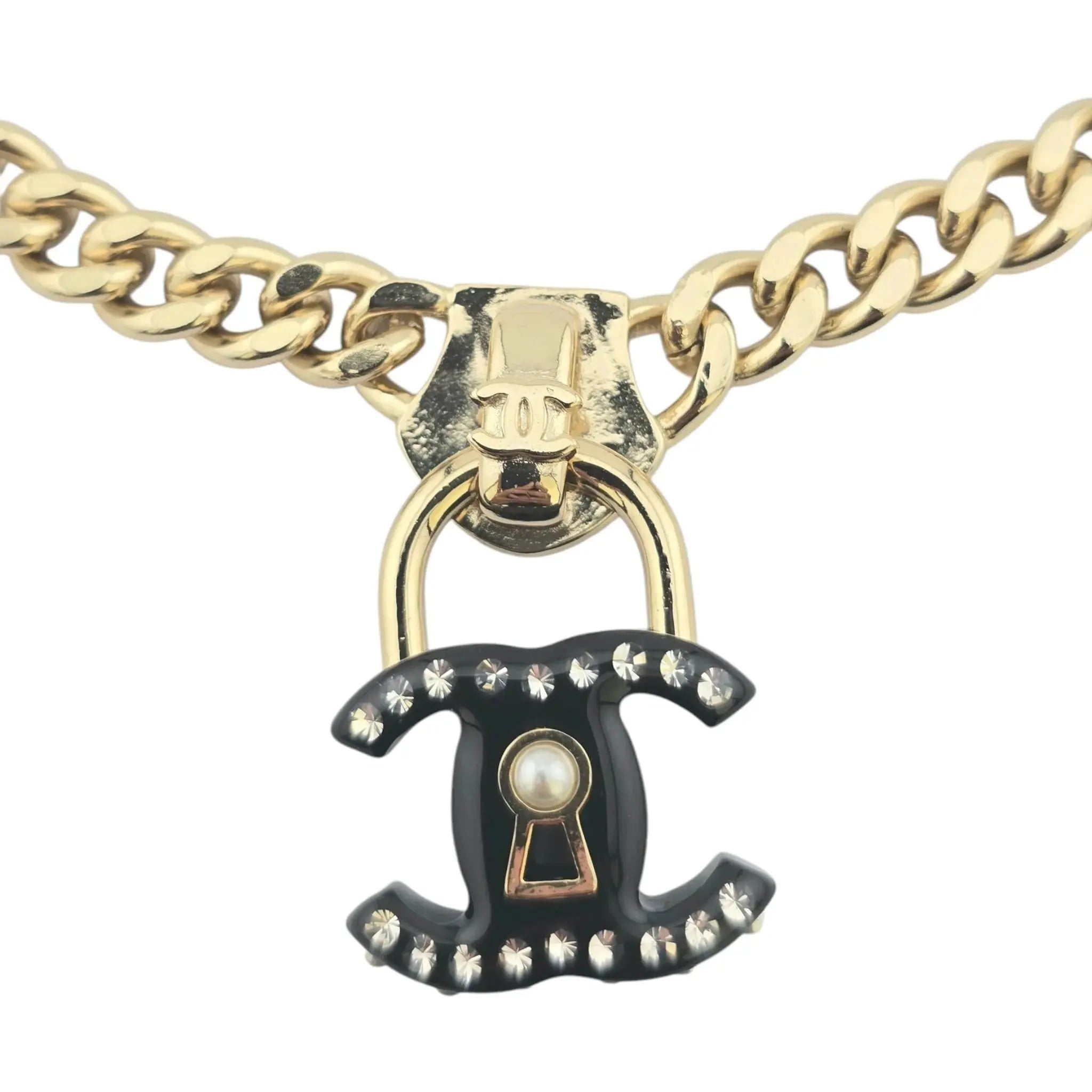 Chanel CC Crystal Padlock Necklace 2022 CHANEL