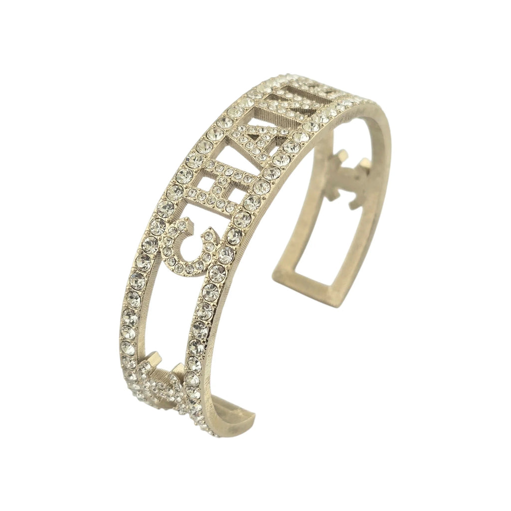 Chanel Crystal CC Logo Bangle 2024 CHANEL