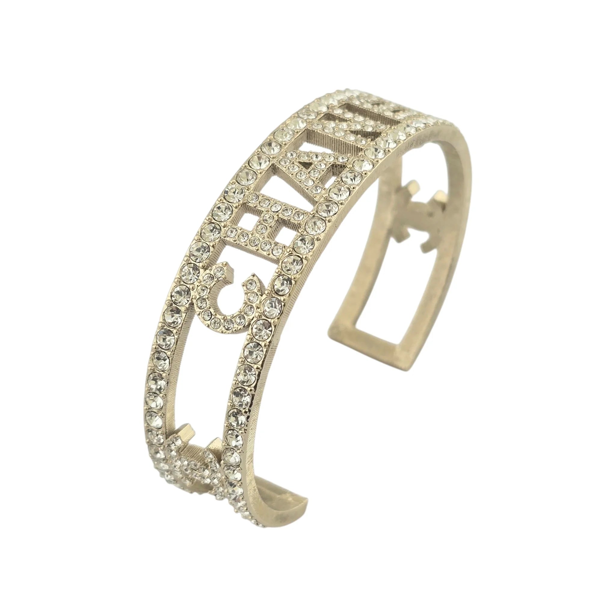 Chanel Crystal CC Logo Bangle 2024 CHANEL