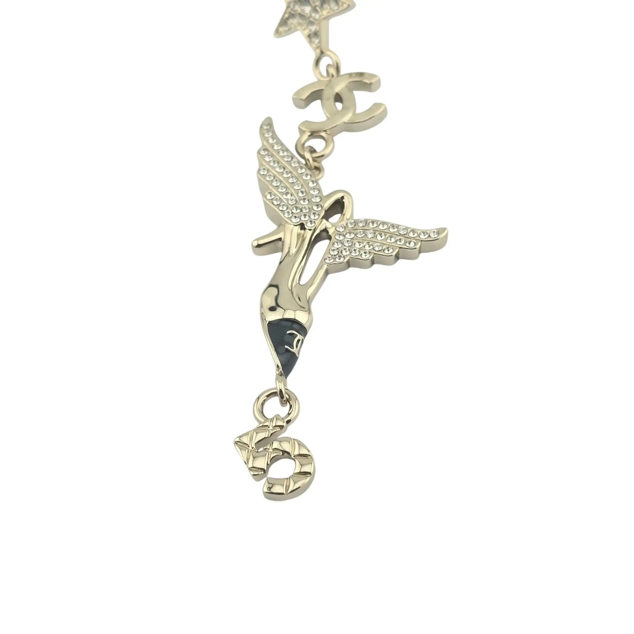 Chanel CC Drop Earrings Heel Wings 2023 CHANEL