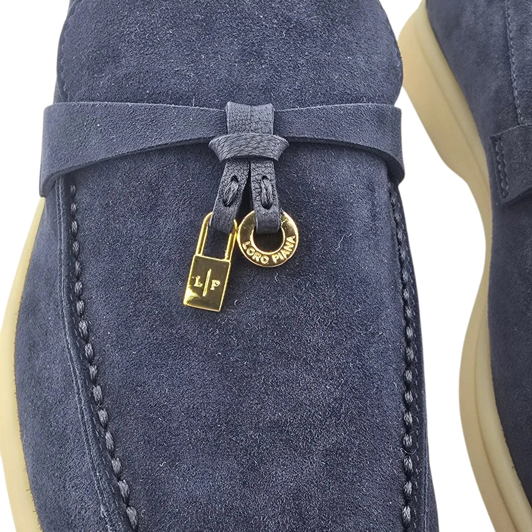 Loro Piana Summer Charms Walk Loafer - Navy - 40 LORO PIANA