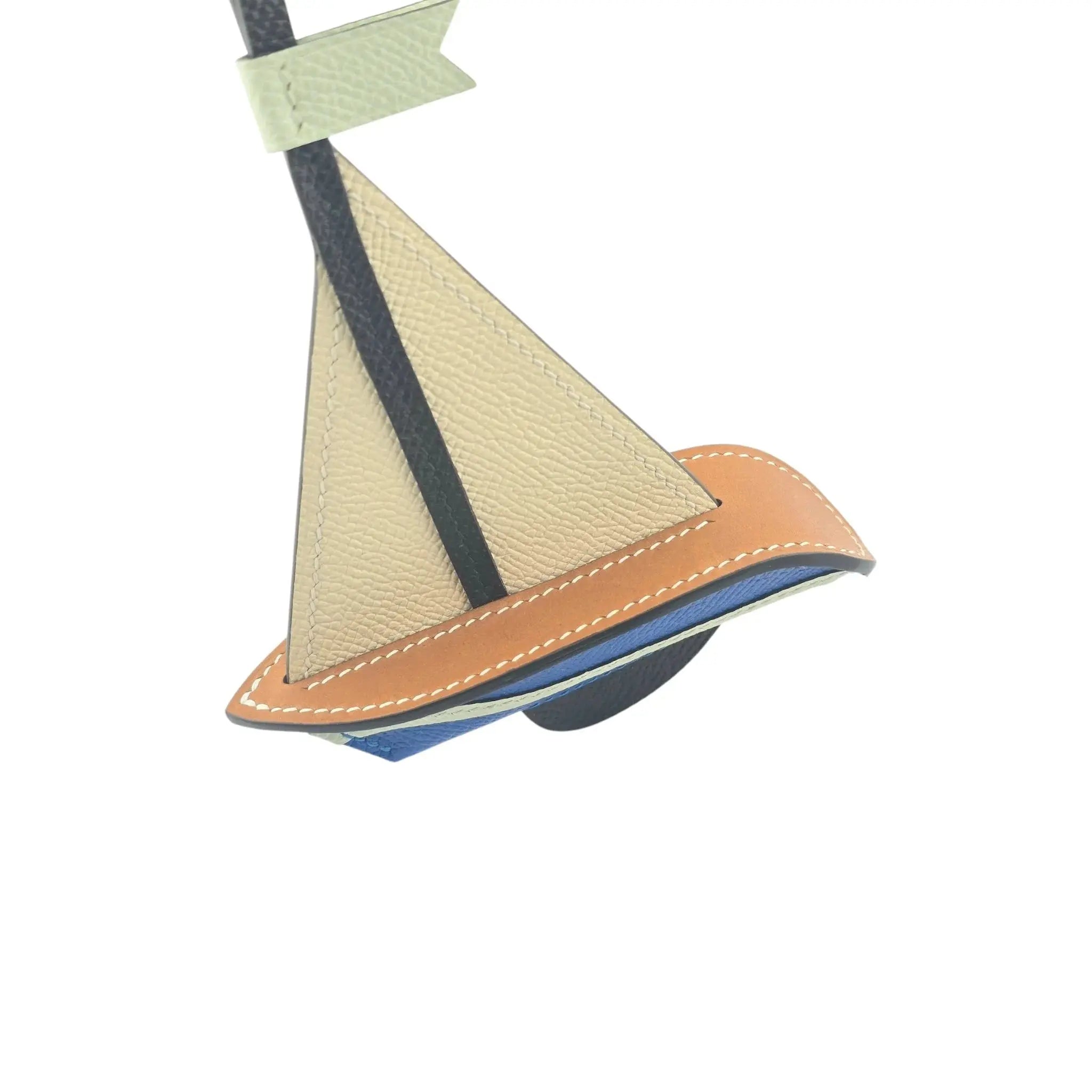 Hermès Epsom Sail 24 Bag Charm Nata/Bleu France/Gris Neve/Black Veau Epsom/Veau Barenia HERMES