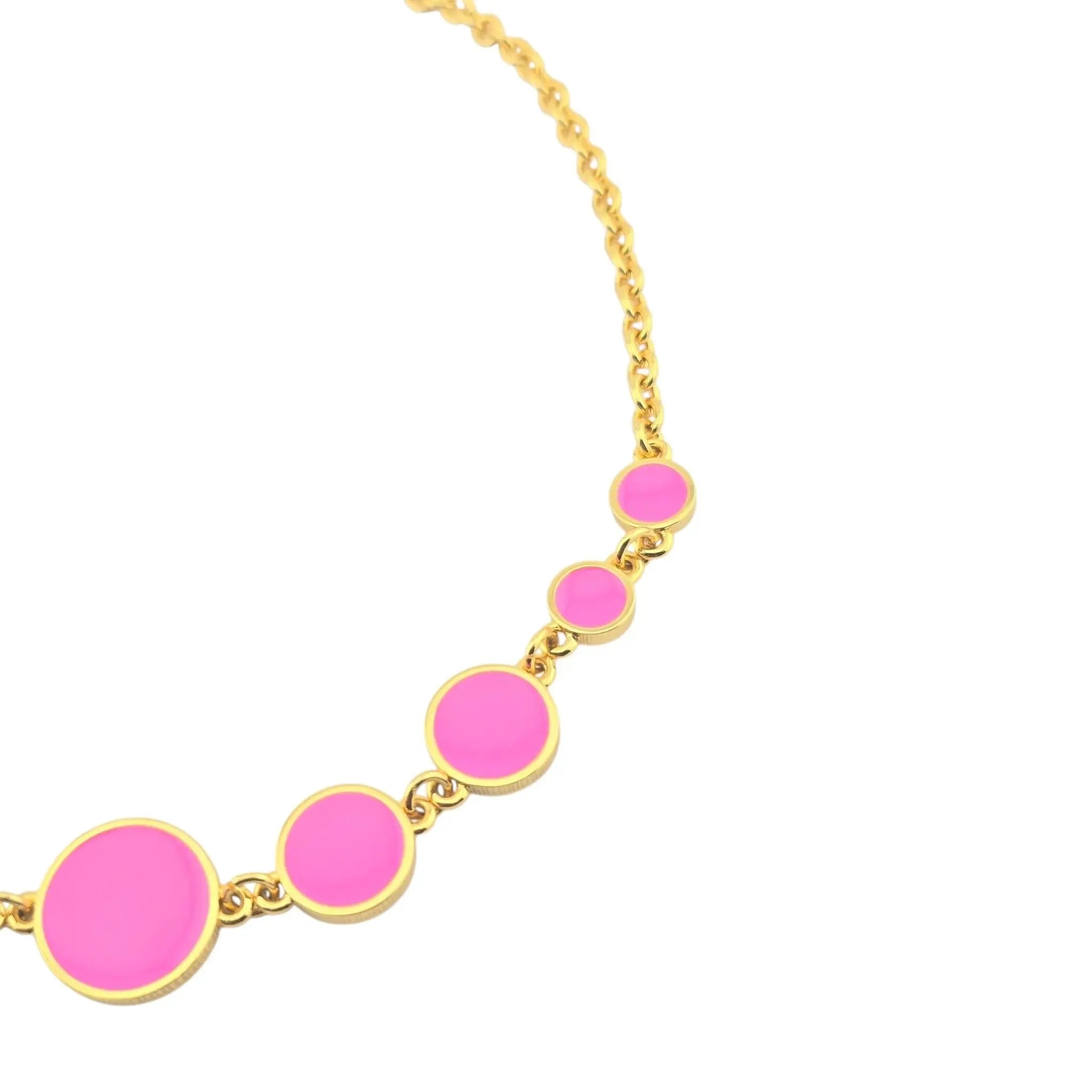 Chanel CC Gold / Pink Choker Necklace 2024 CHANEL