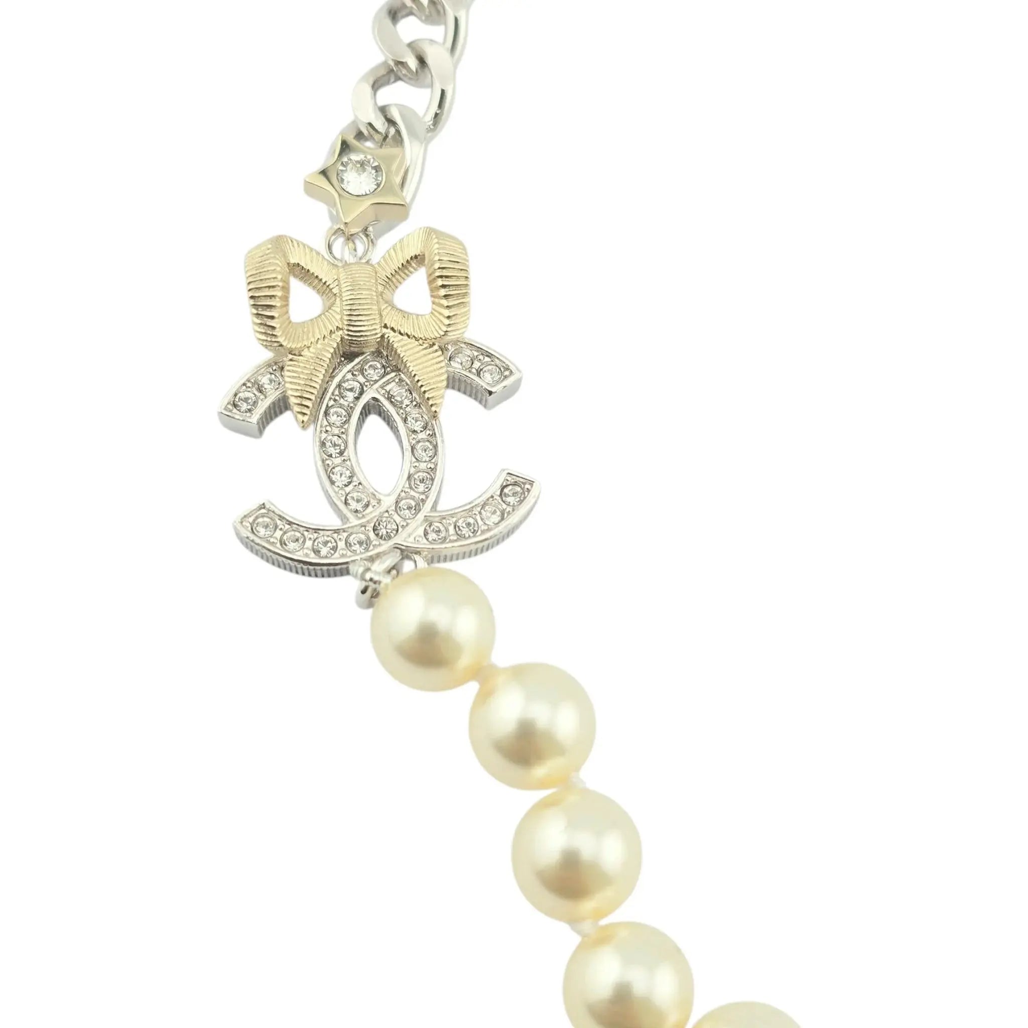 Chanel CC Faux Pearl Choker Necklace 2024 CHANEL