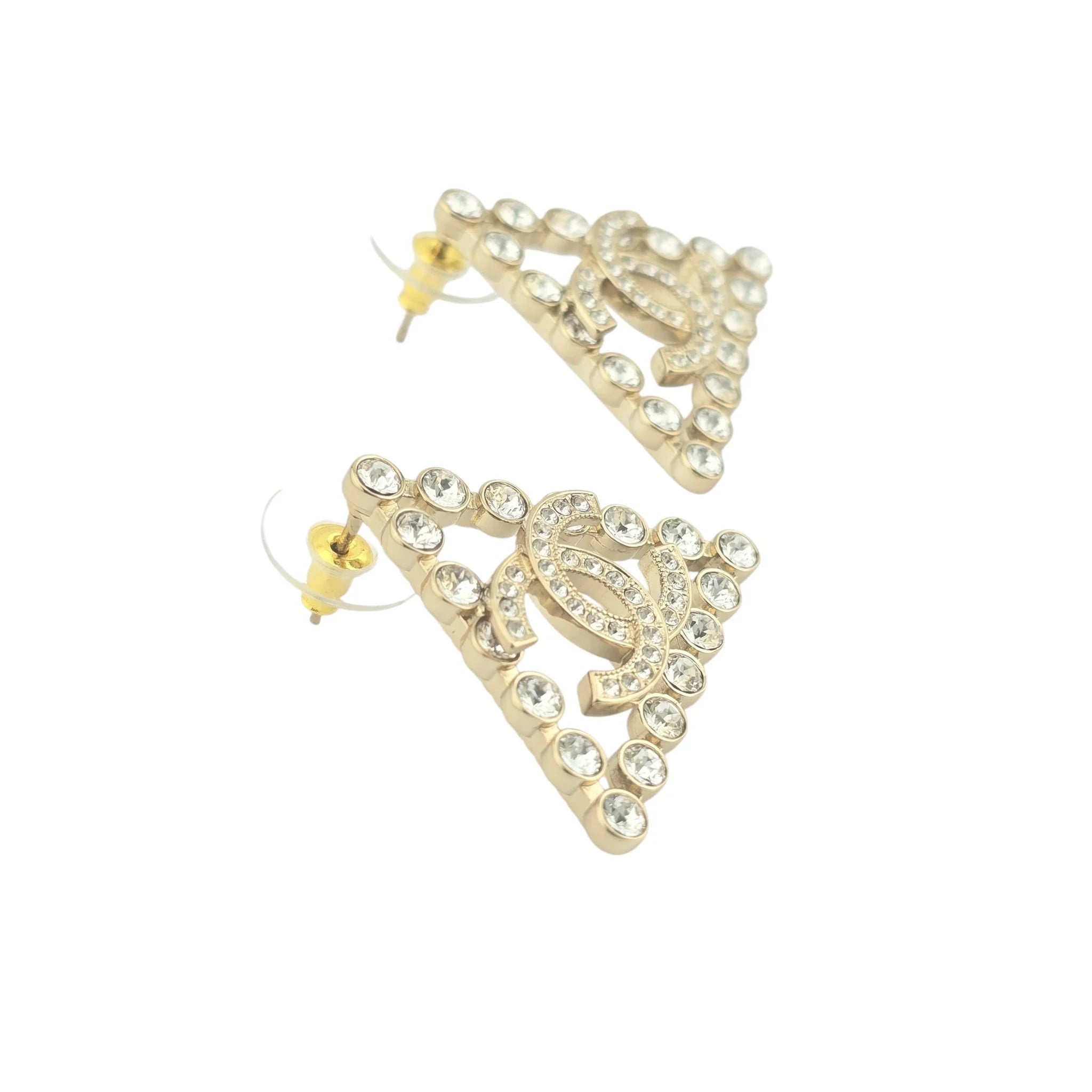 Chanel CC Triangle Crystal Earrings 2023 CHANEL