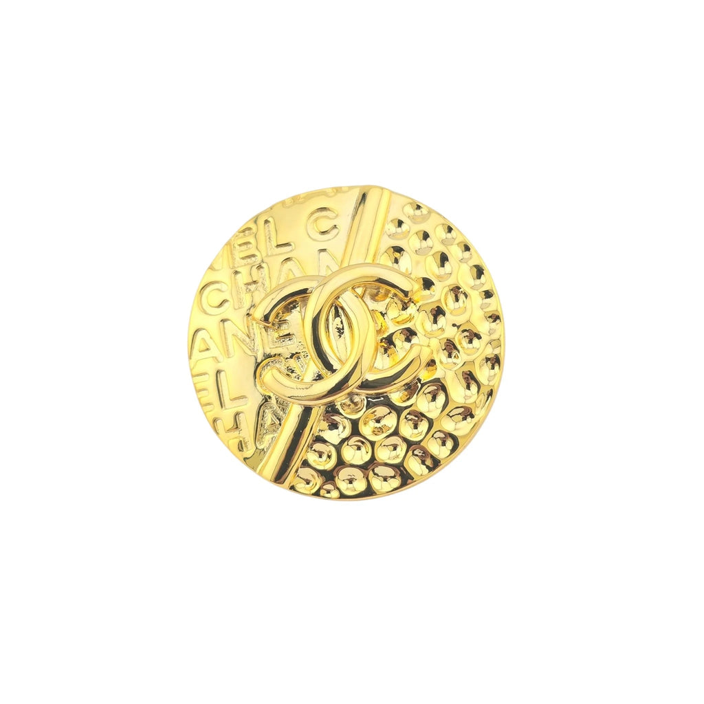 Chanel CC Round Gold Earrings 2024 CHANEL
