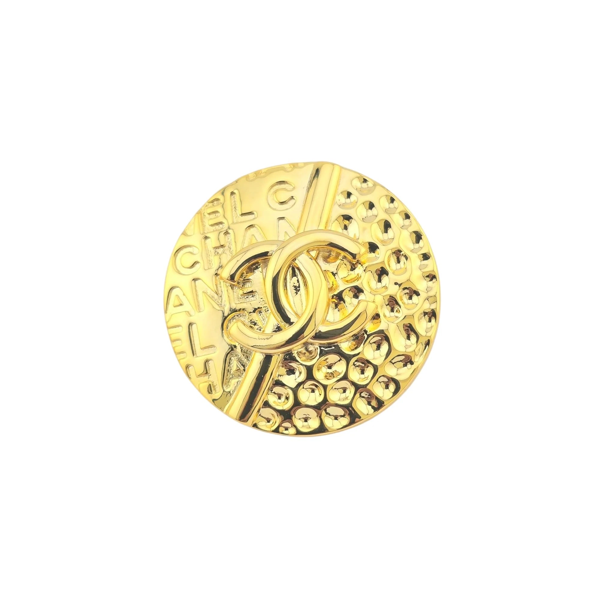Chanel CC Round Gold Earrings 2024 CHANEL