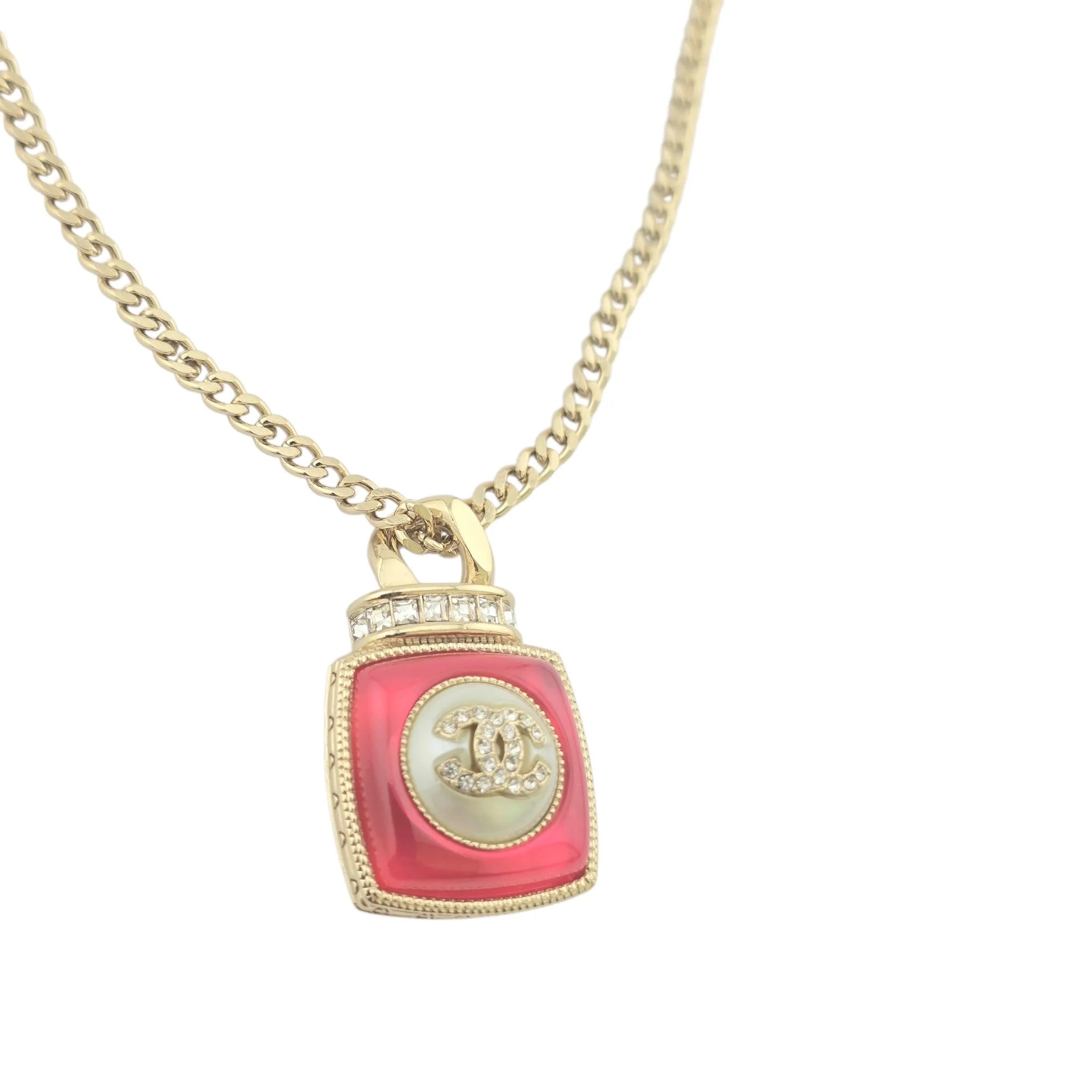 Chanel CC Red Pendant Necklace 2022 CHANEL