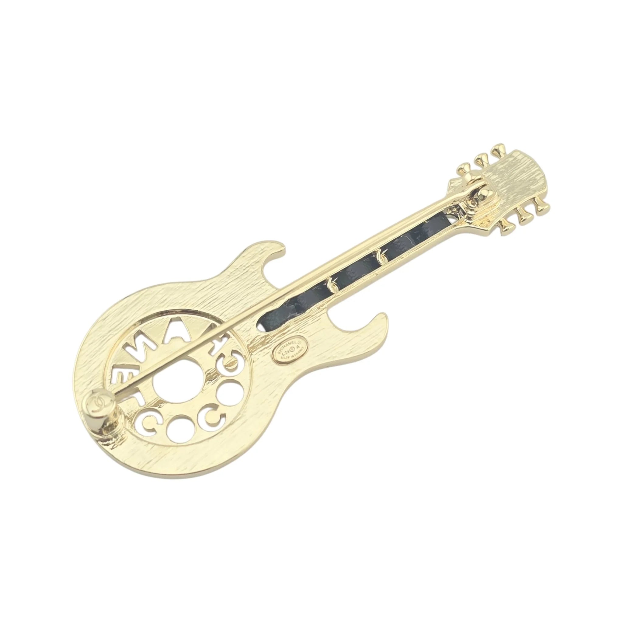 Chanel CC Yellow Gold Guitar Brooch 2024 CHANEL