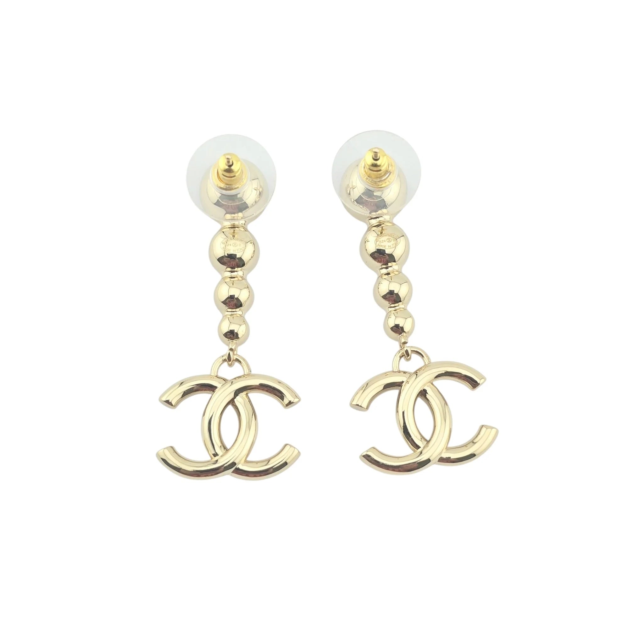 Chanel CC Crystal Drop Earrings 2024 CHANEL