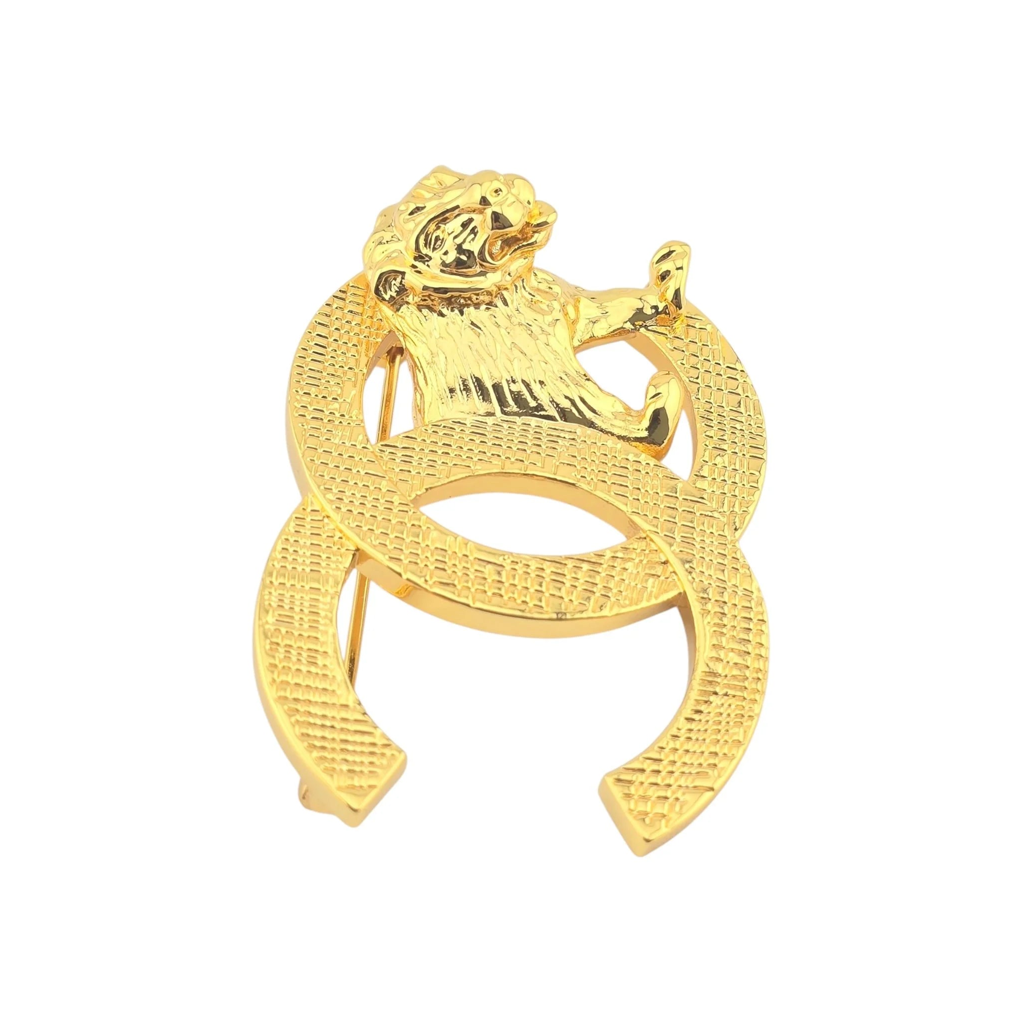 Chanel CC Gold Lion Brooch 2022 CHANEL