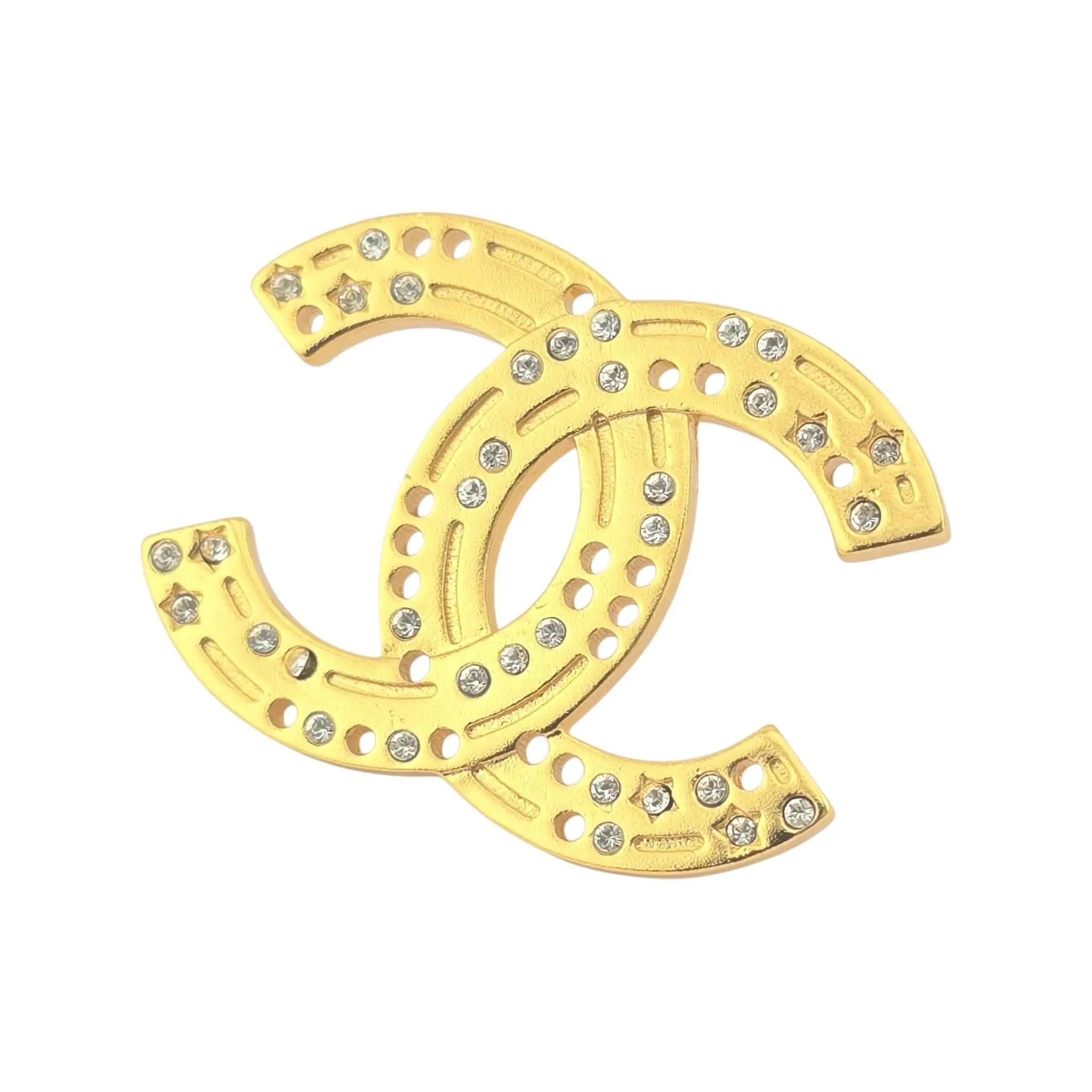 Chanel CC Gold Crystal Earrings 2024 CHANEL