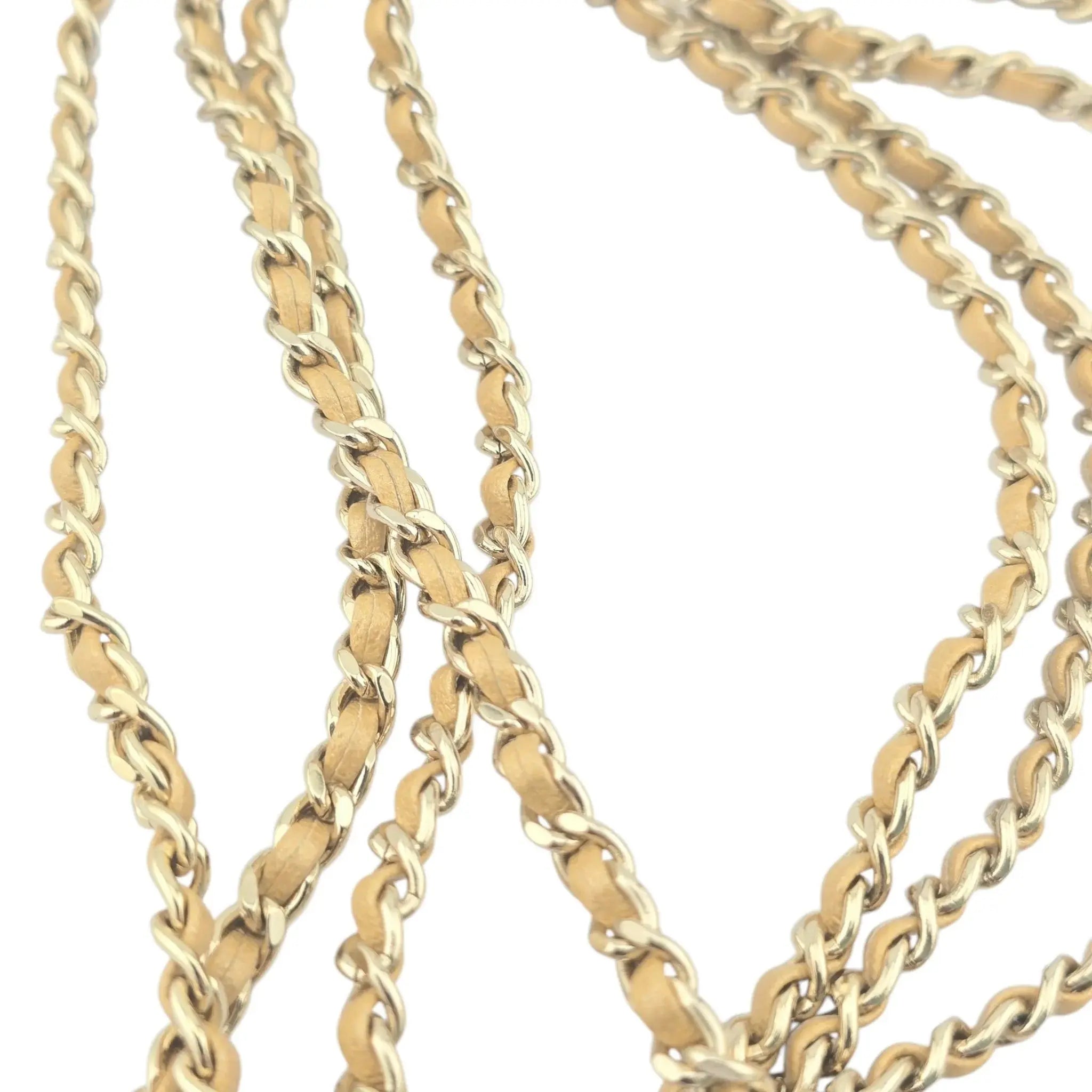 Chanel CC Gold Metal Chain Embellished Mini Frame Pouch CHANEL