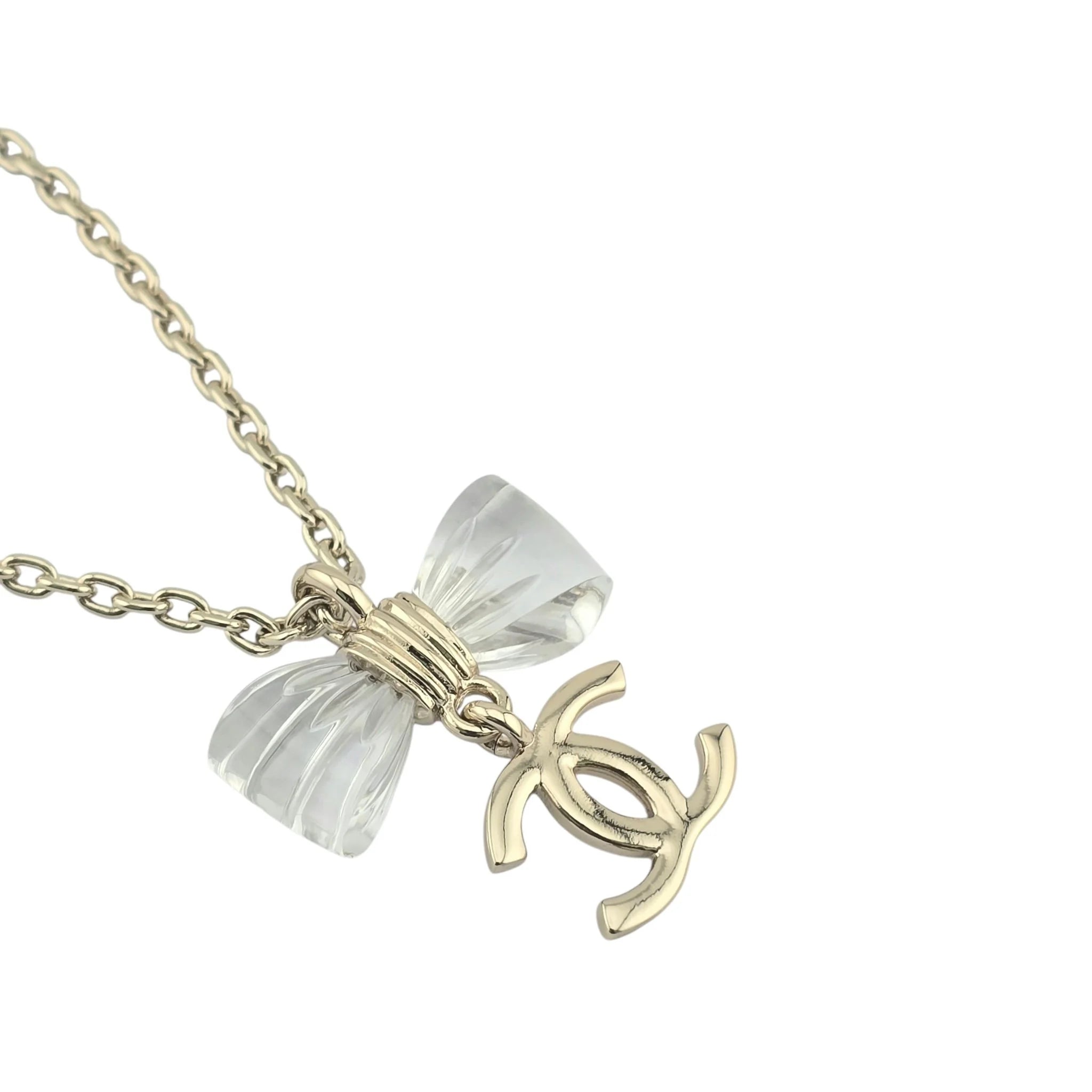 Chanel CC Transparent Bow Necklace SS25 CHANEL