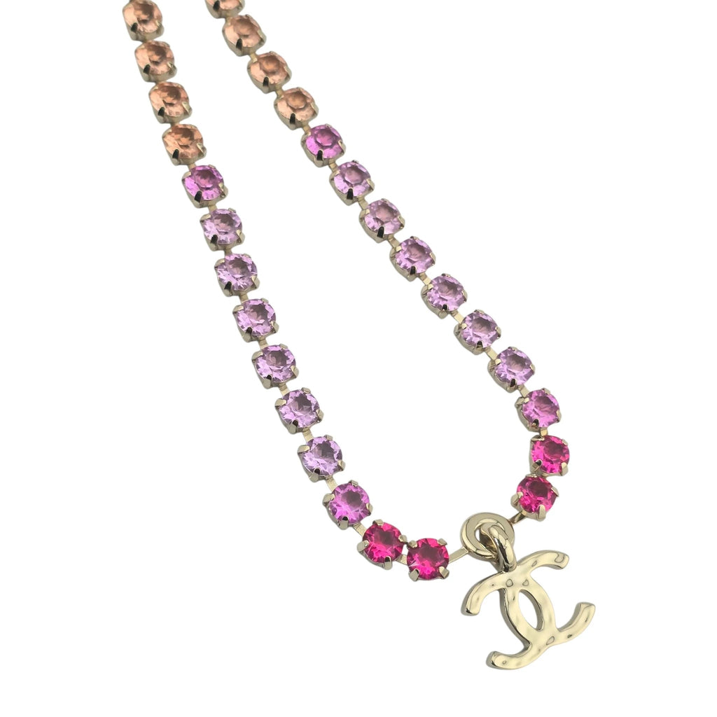 Chanel Strass CC Pendant Choker Multicoloured Necklace 2024 CHANEL