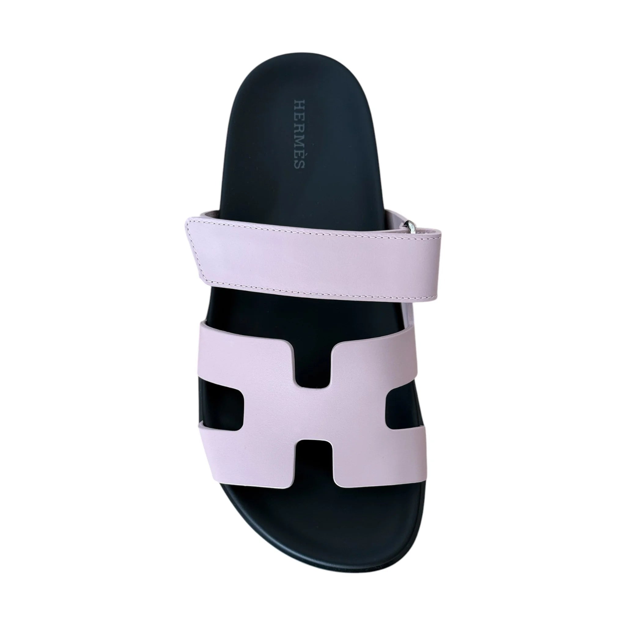 Hermes Chypre Leather Sandal Rose Cancan 39 UK6 HERMES