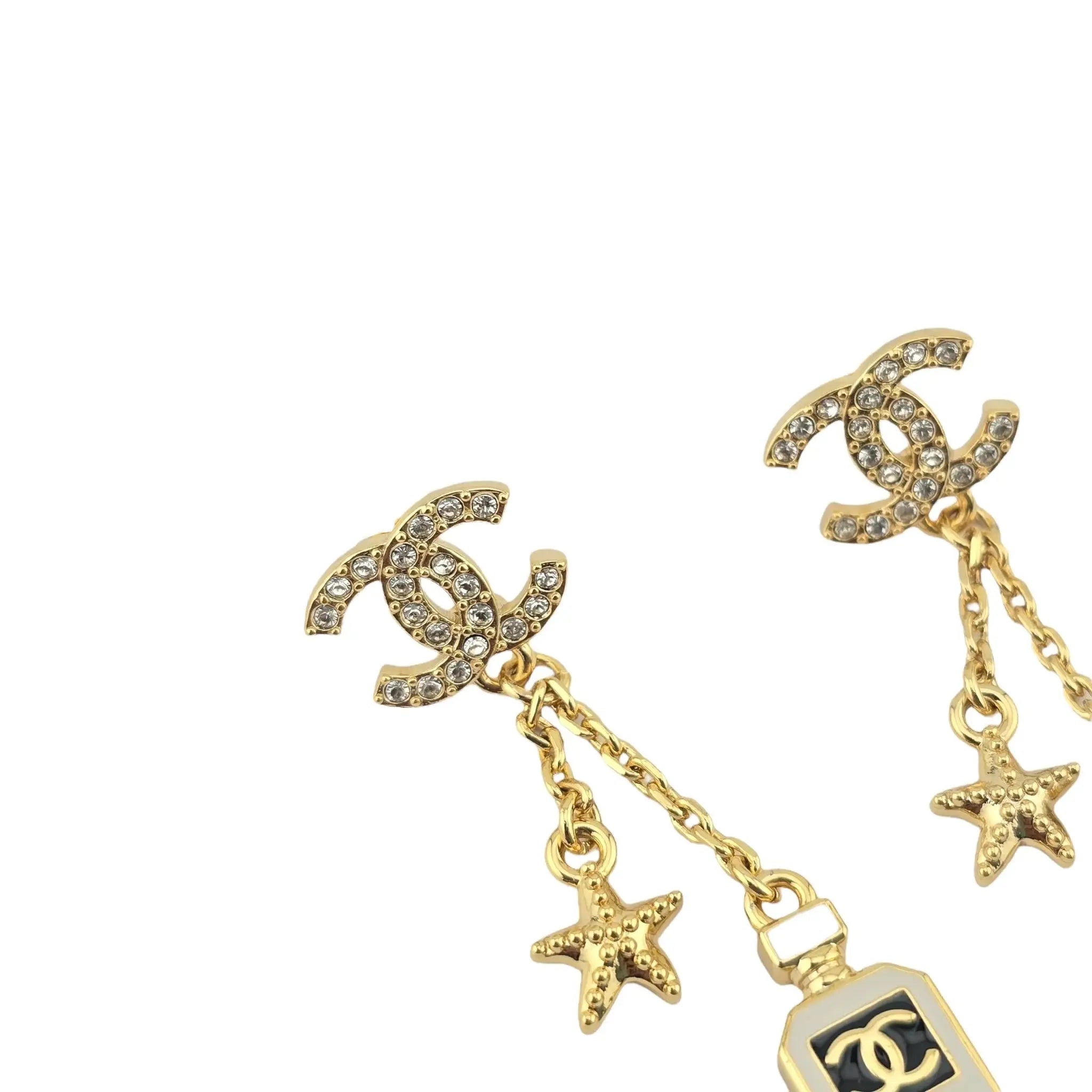 Chanel CC Chain Drop Perfume Star Earrings 2025 CHANEL