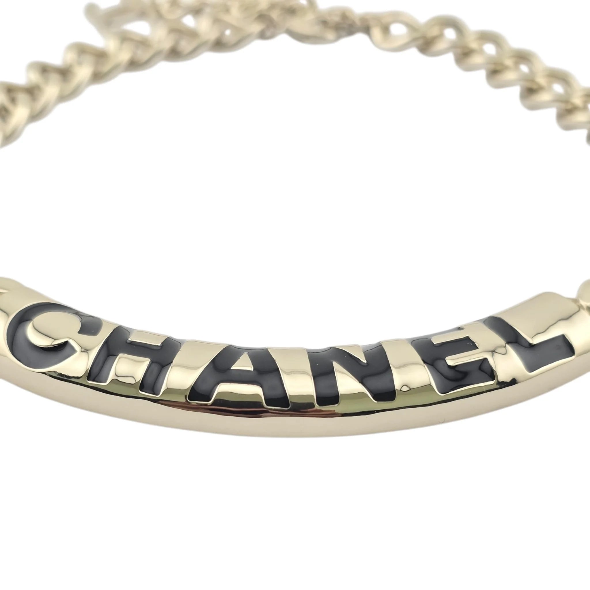 Chanel Gold Black Chain Necklace 2025 CHANEL