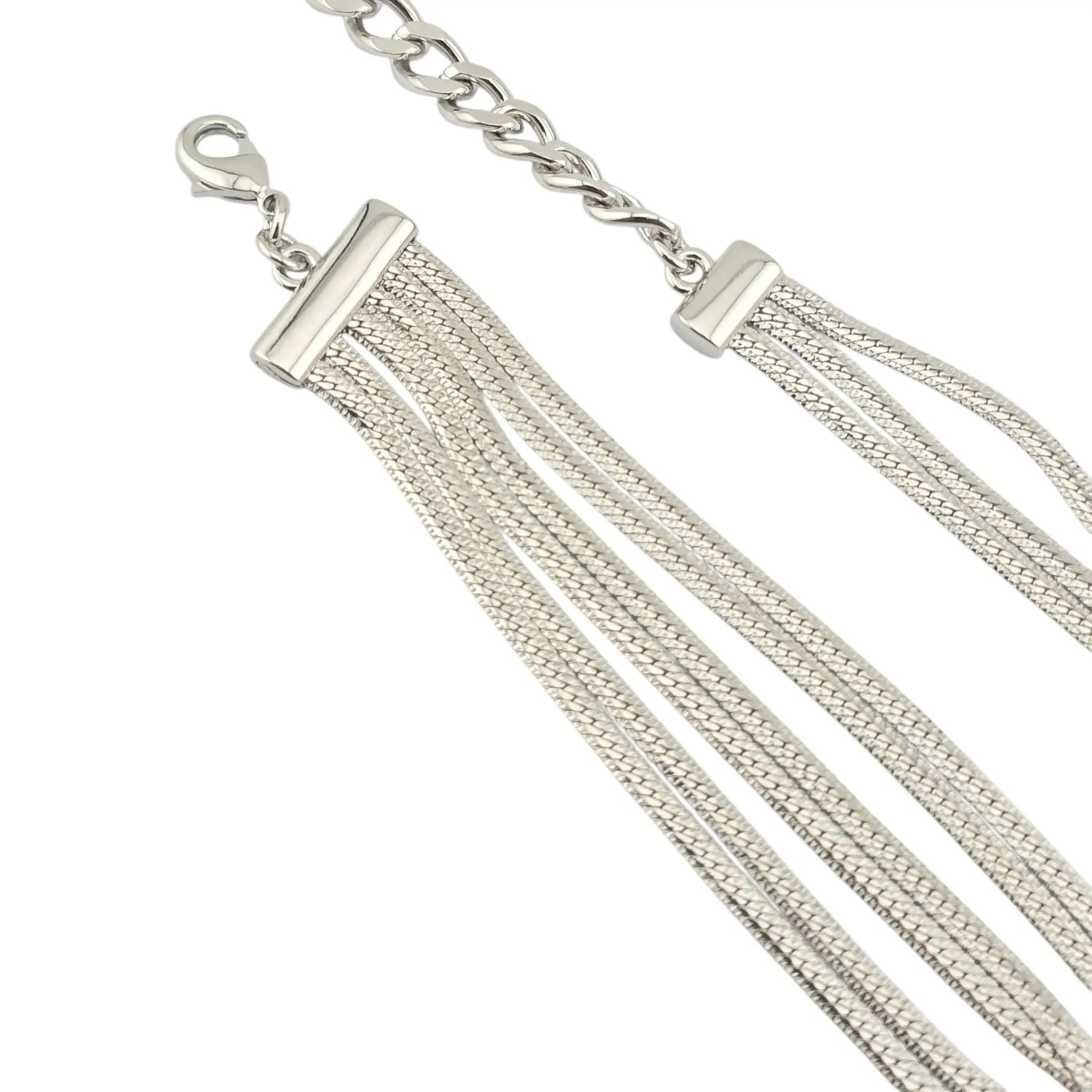 Chanel CC Silver Layer Necklace 2022 CHANEL