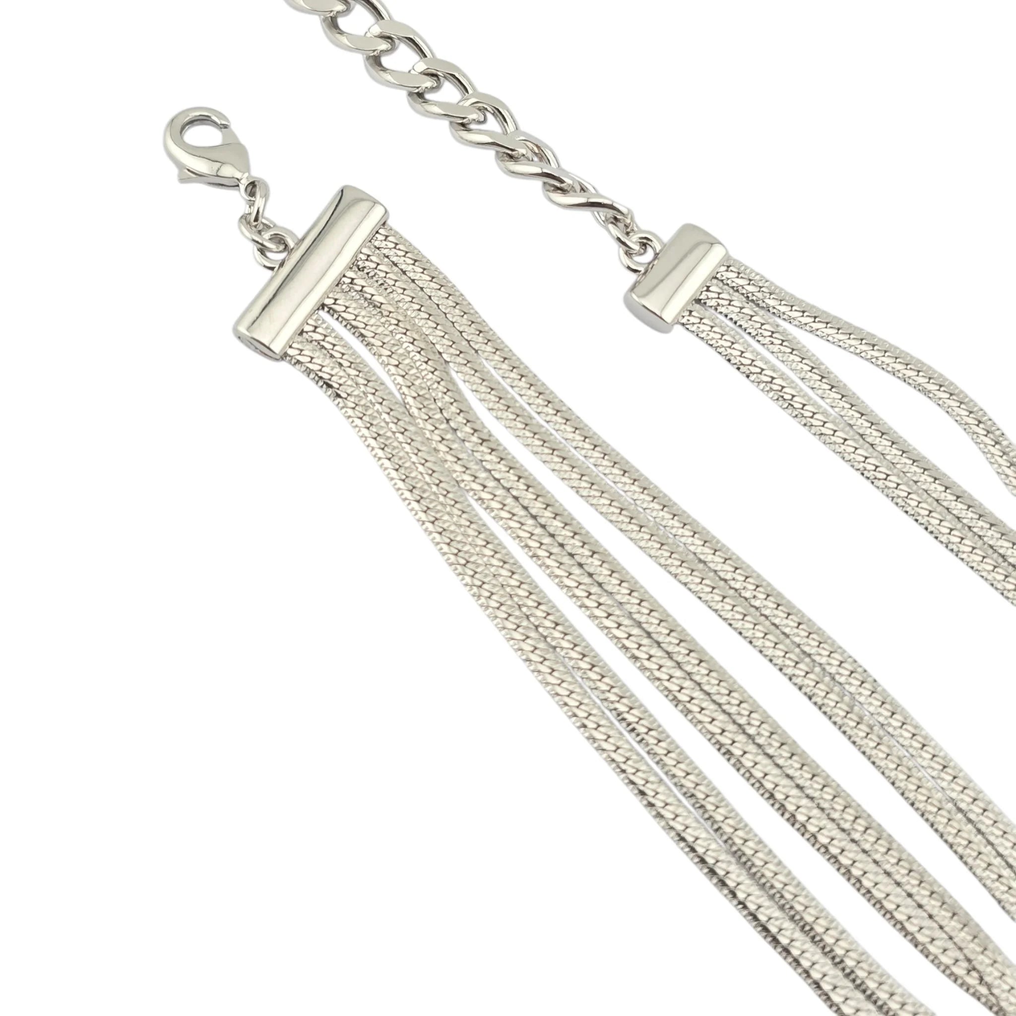 Chanel CC Silver Layer Necklace 2022 CHANEL