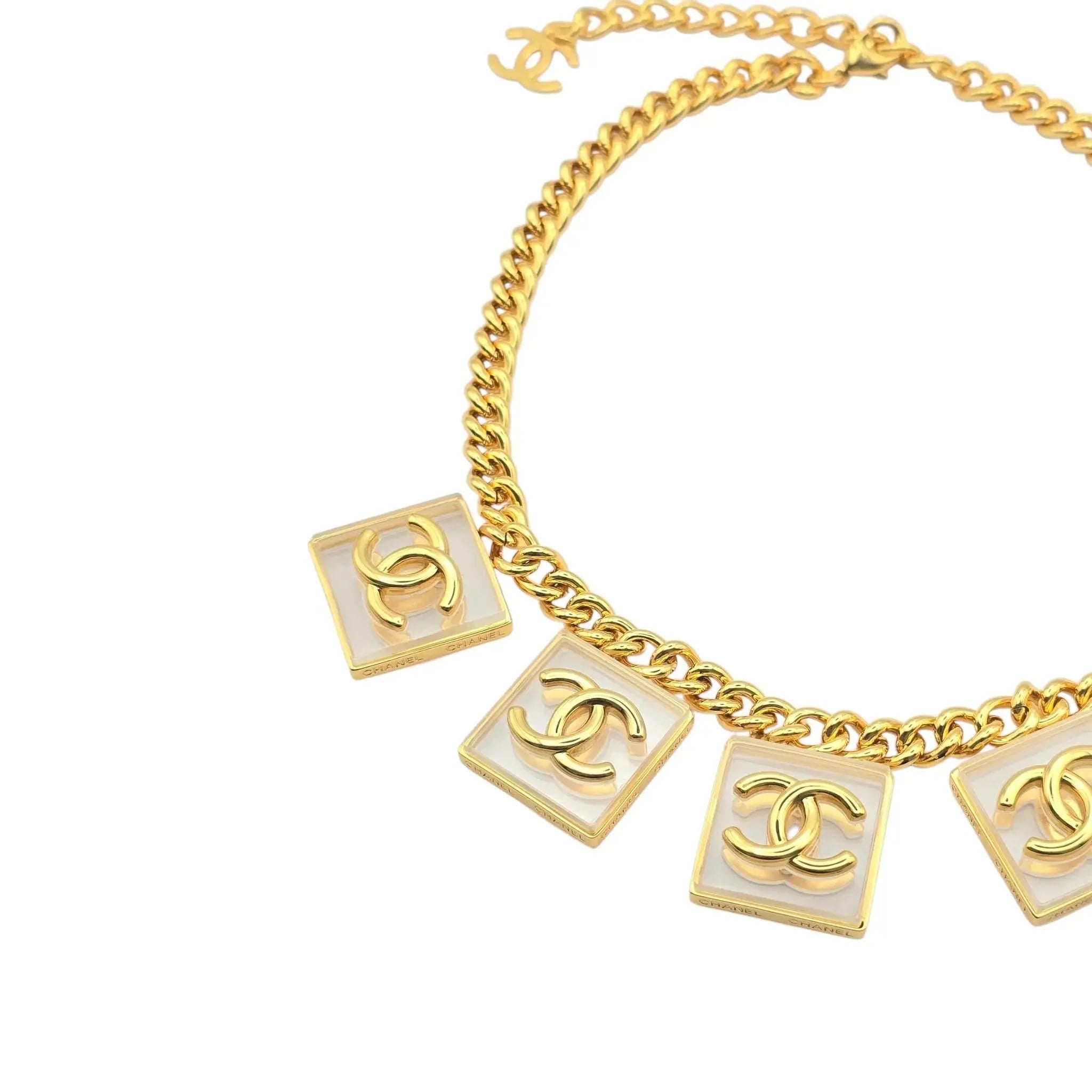 Chanel 2023 CC Transparent Pendant Necklace SS23 CHANEL