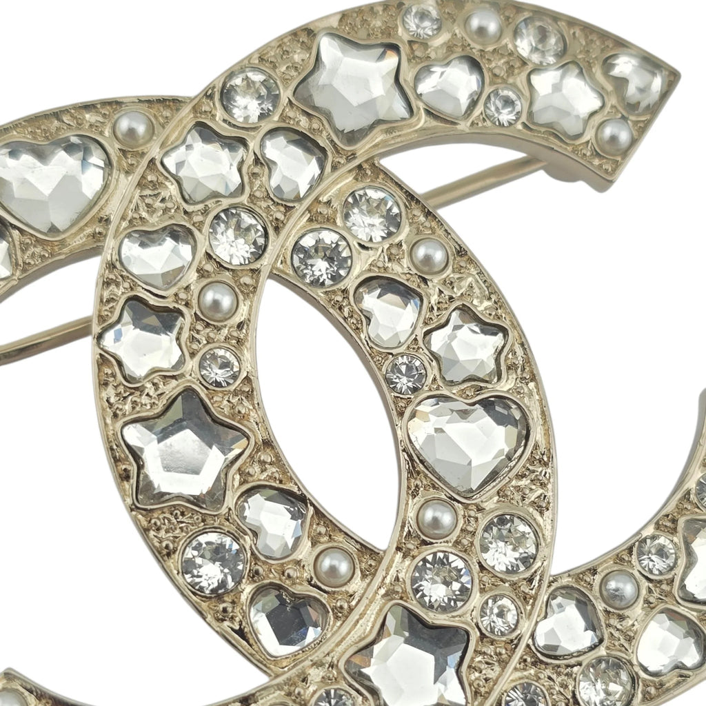Chanel CC Gold Star Crystal Brooch 2025 CHANEL