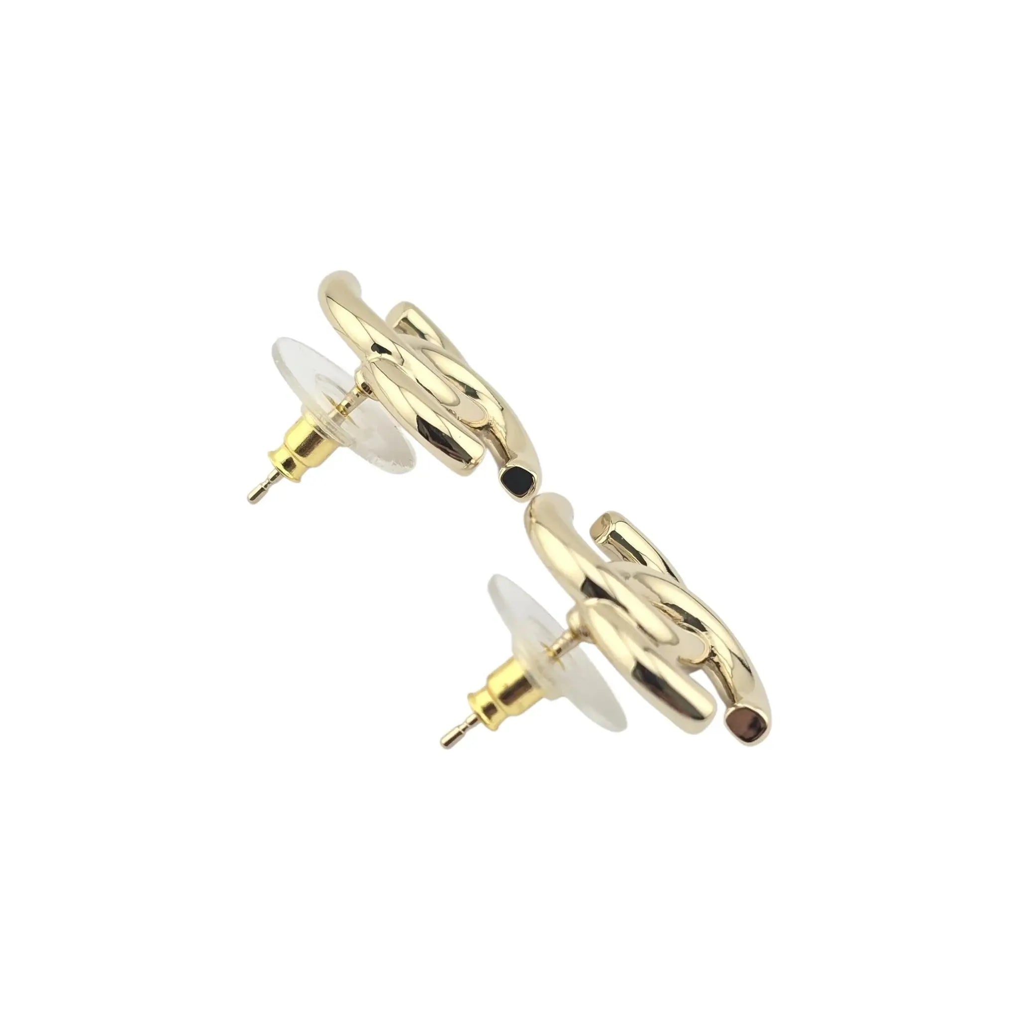 Chanel CC Gold Studs 2025 CHANEL