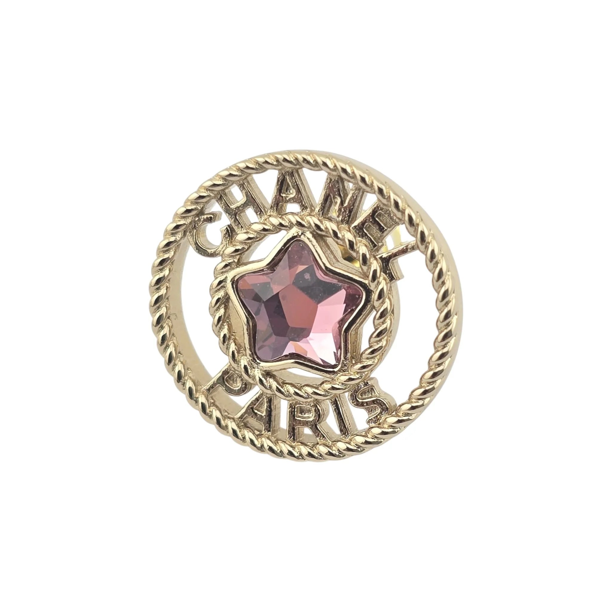 Chanel Round Gold Star Crystal Stud Earrings 2025 CHANEL