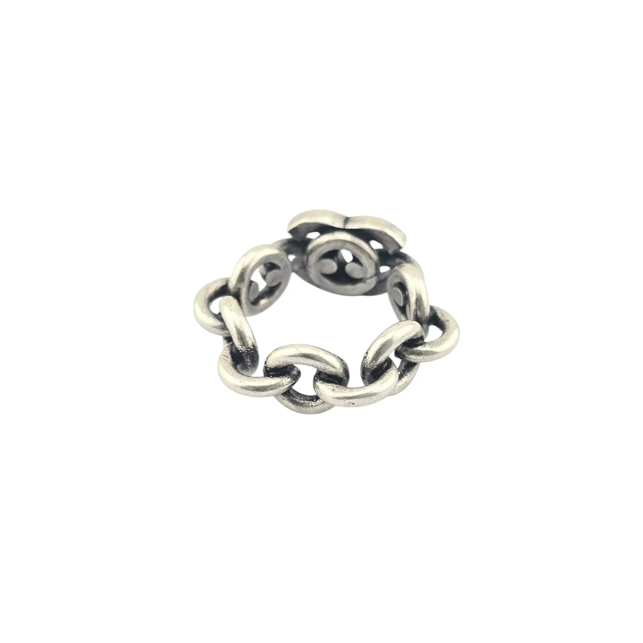 Chanel CC Silver Crystal Ring CHANEL