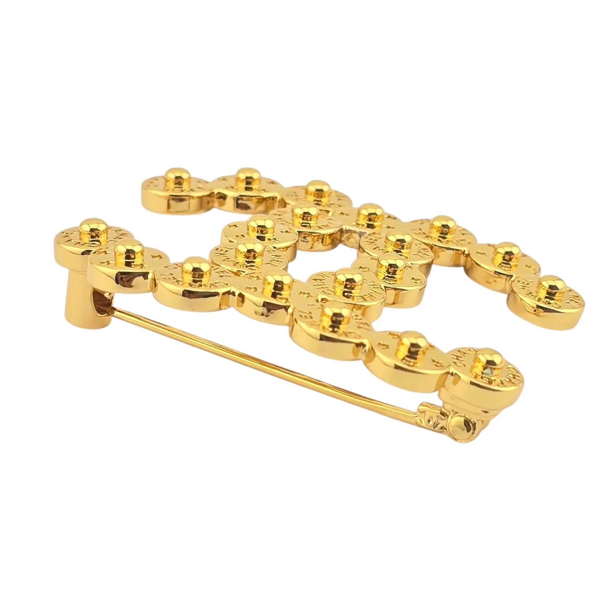 Chanel CC Gold Button Brooch 2024 CHANEL