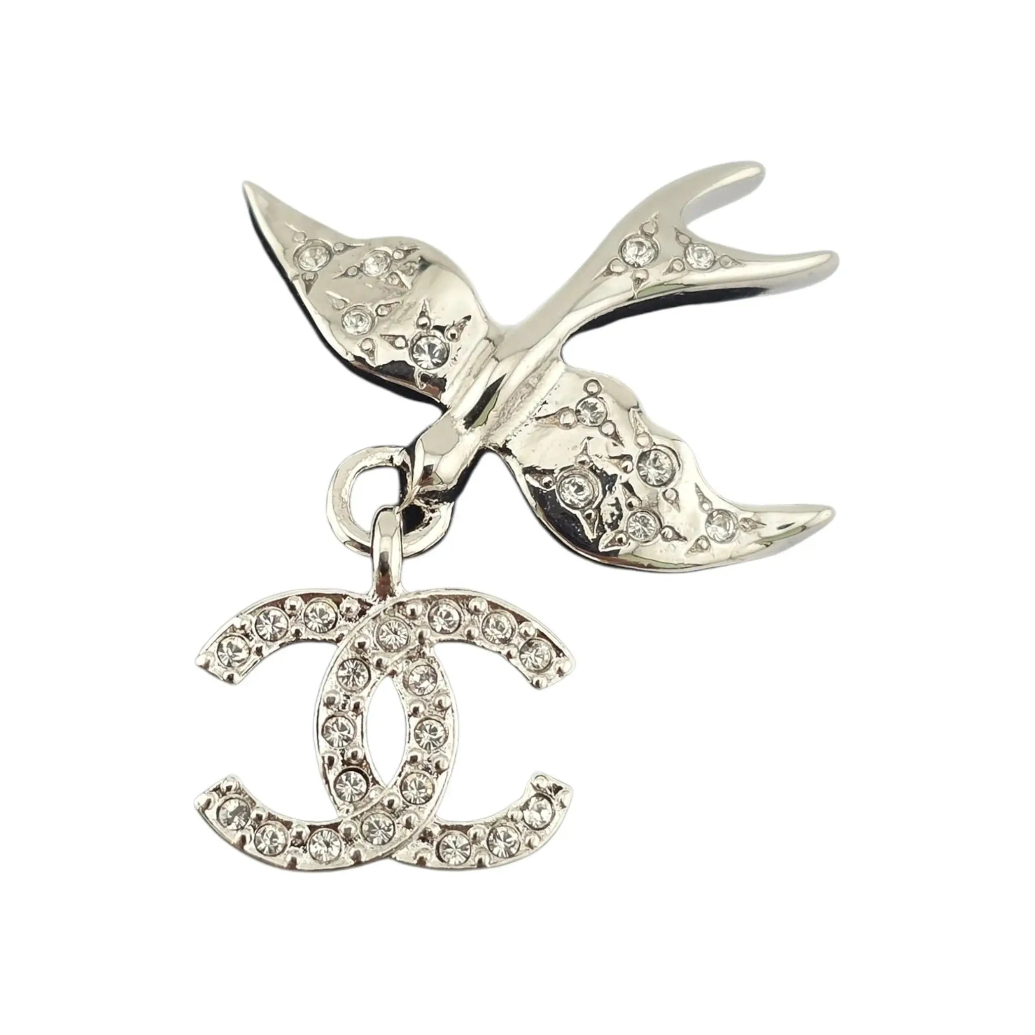 Chanel CC Silver Bird Earrings SS25 CHANEL